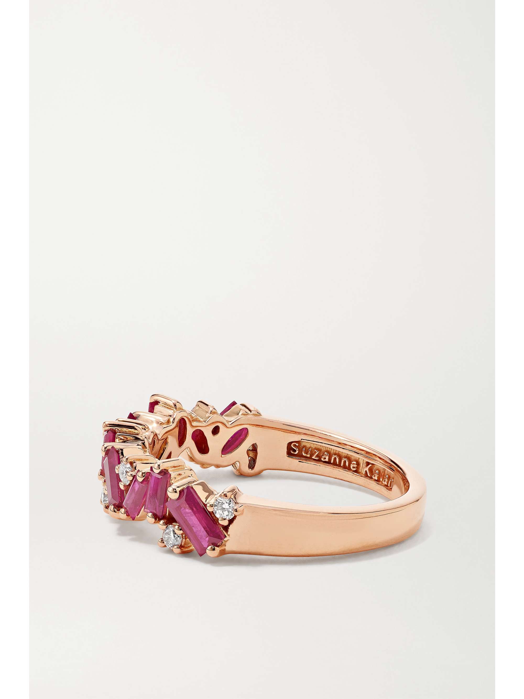 SUZANNE KALAN 18-karat rose gold, ruby and diamond ring