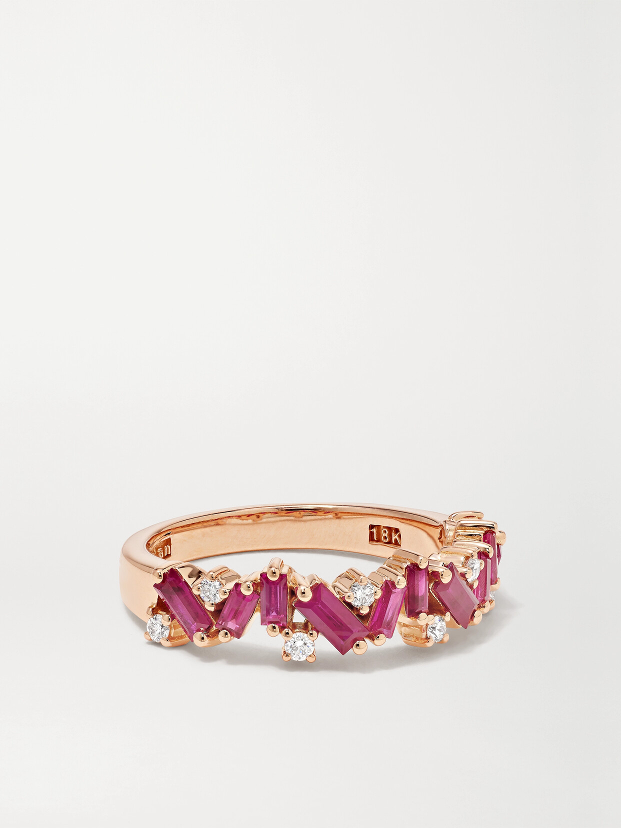 Suzanne Kalan 18-karat Rose Gold, Ruby And Diamond Ring - 7