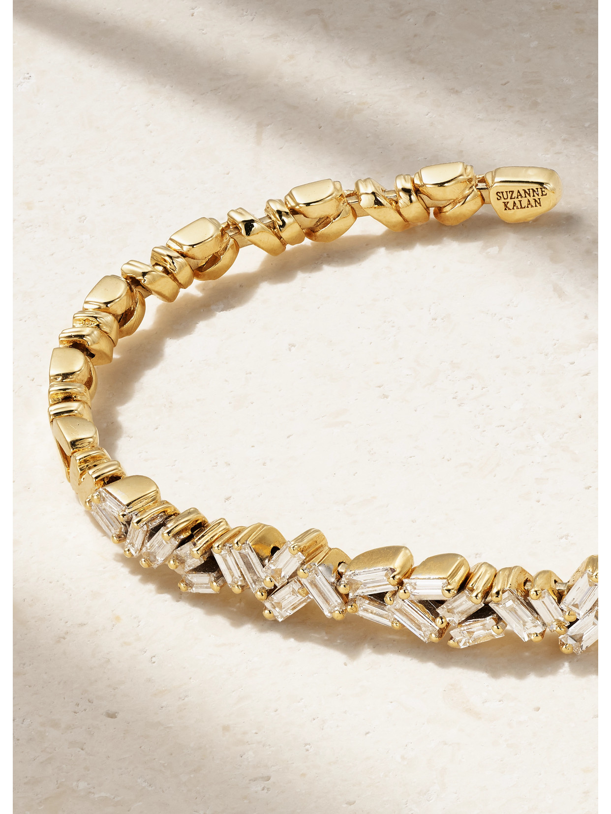 Suzanne Kalan 18-karat Gold Diamond Cuff In Gold
