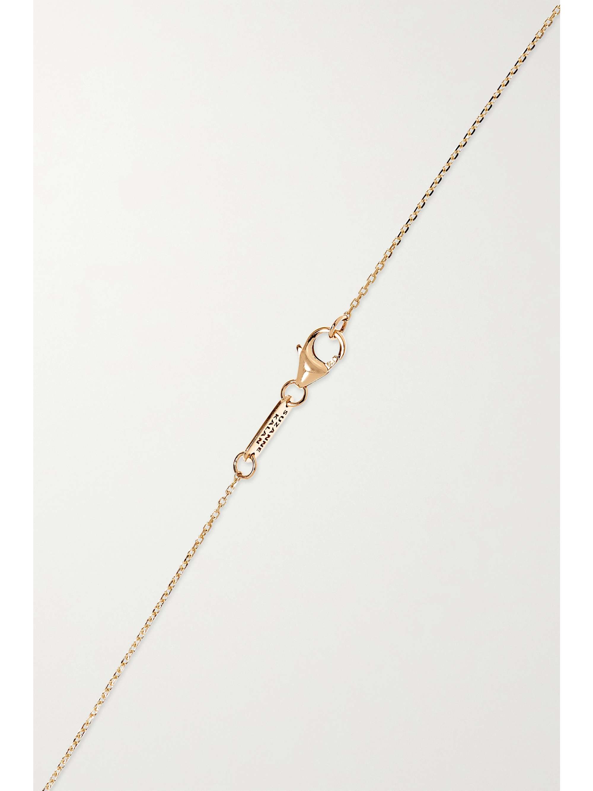 SUZANNE KALAN 18-karat rose gold, sapphire and diamond necklace