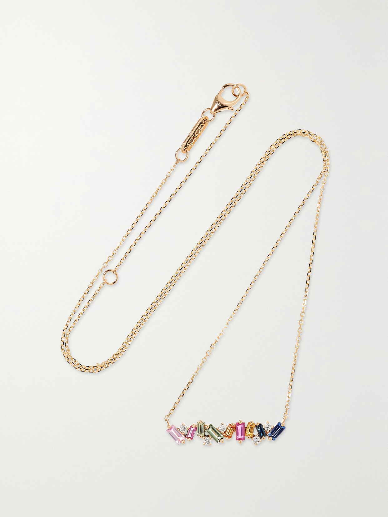 Suzanne Kalan 18-karat Rose , Sapphire And Diamond Necklace