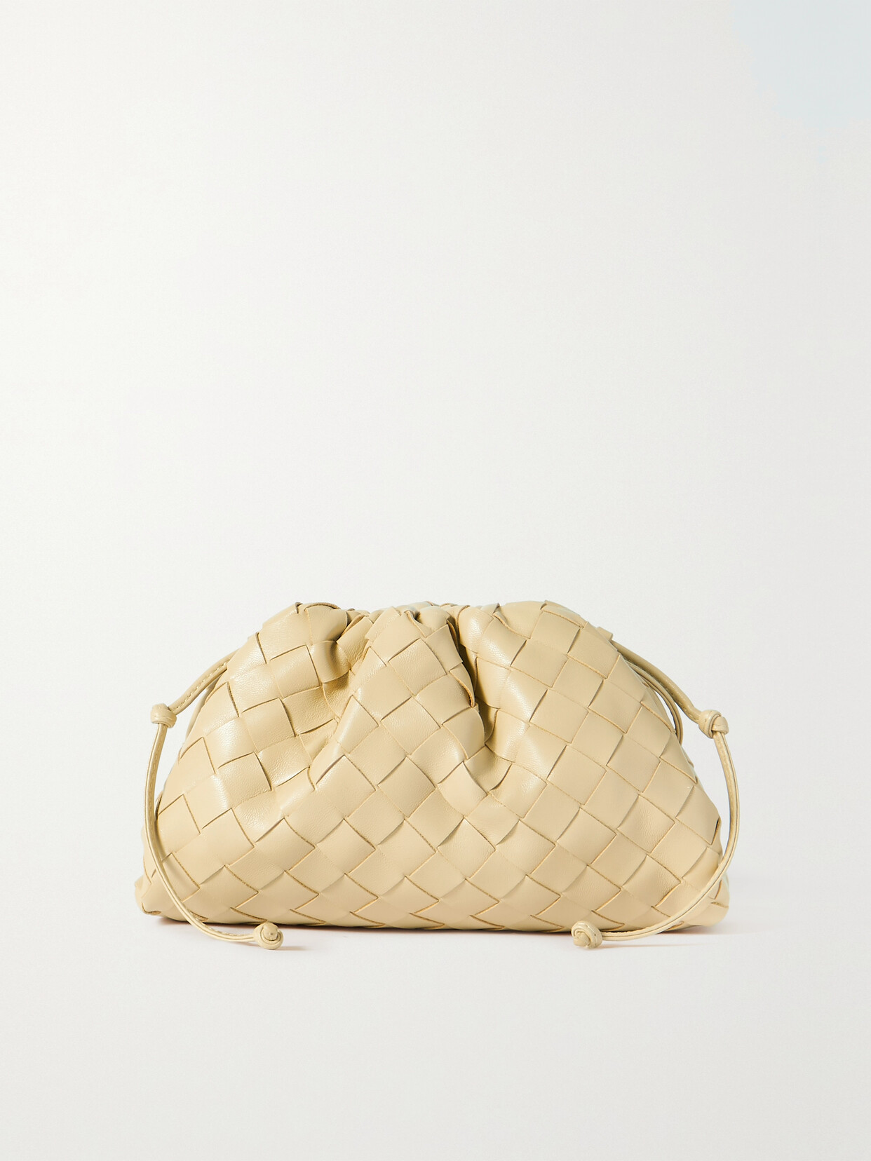 Bottega Veneta - Pouch Small Intrecciato Leather Clutch - Beige