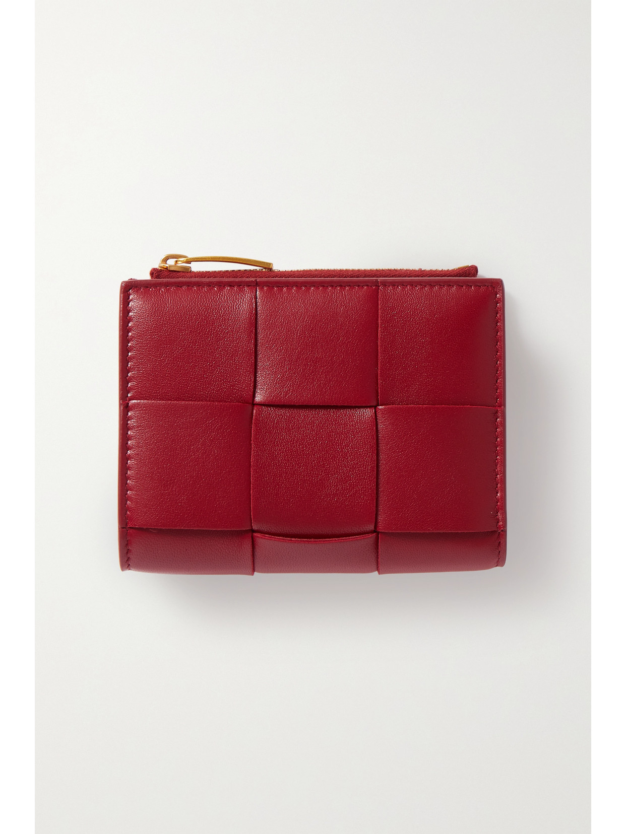 BOTTEGA VENETA CASSETTE INTRECCIATO LEATHER WALLET