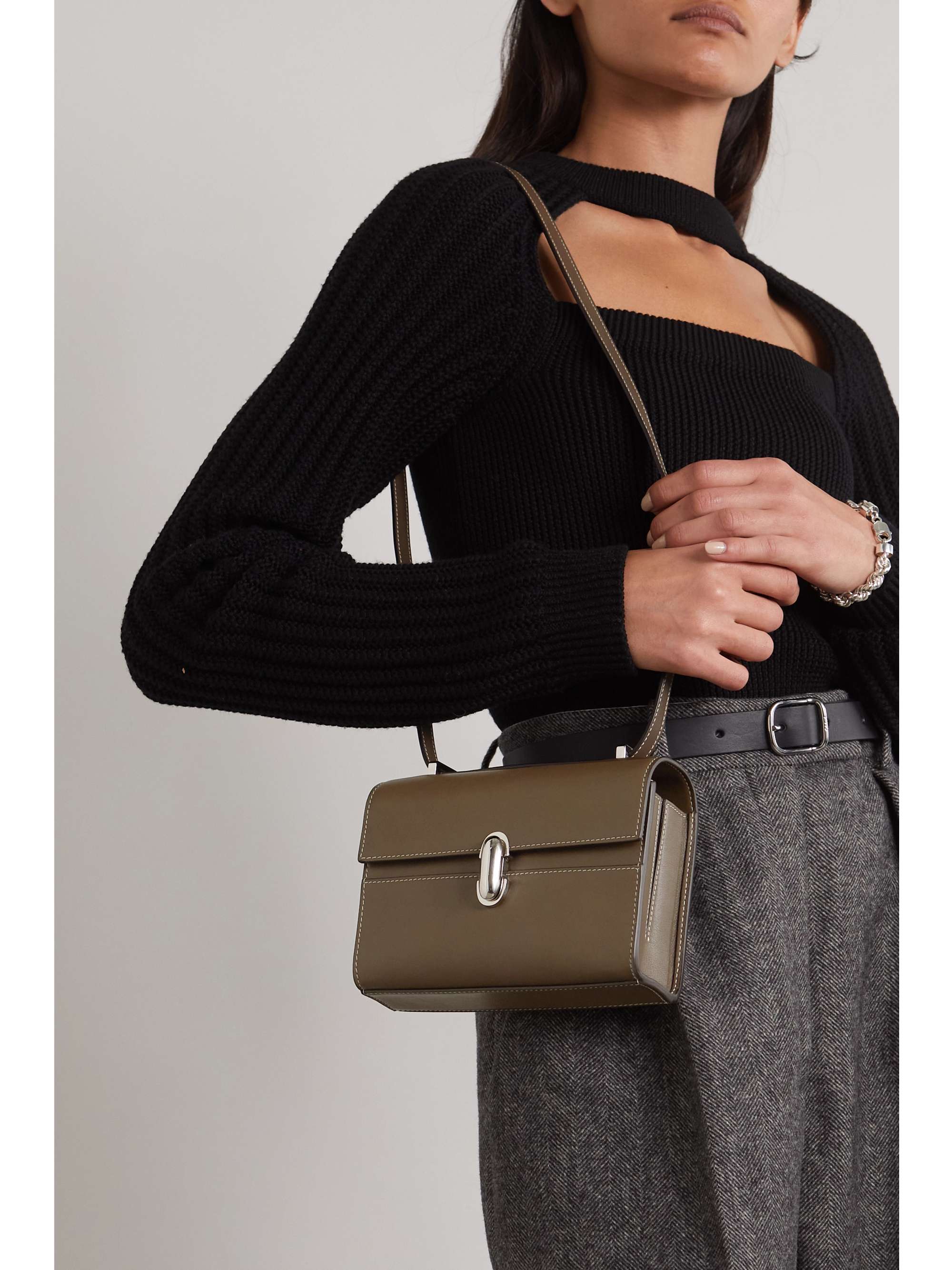 SAVETTE Symmetry 19 leather shoulder bag | NET-A-PORTER