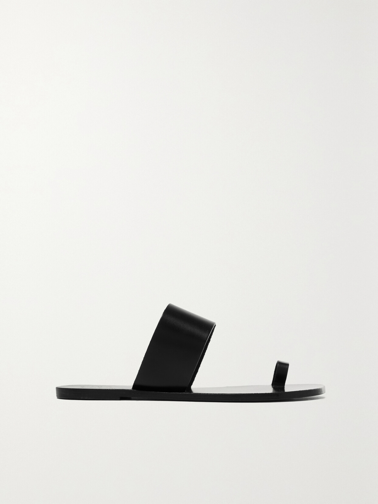 Shop Atp Atelier + Net Sustain Astrid Leather Sandals In Black