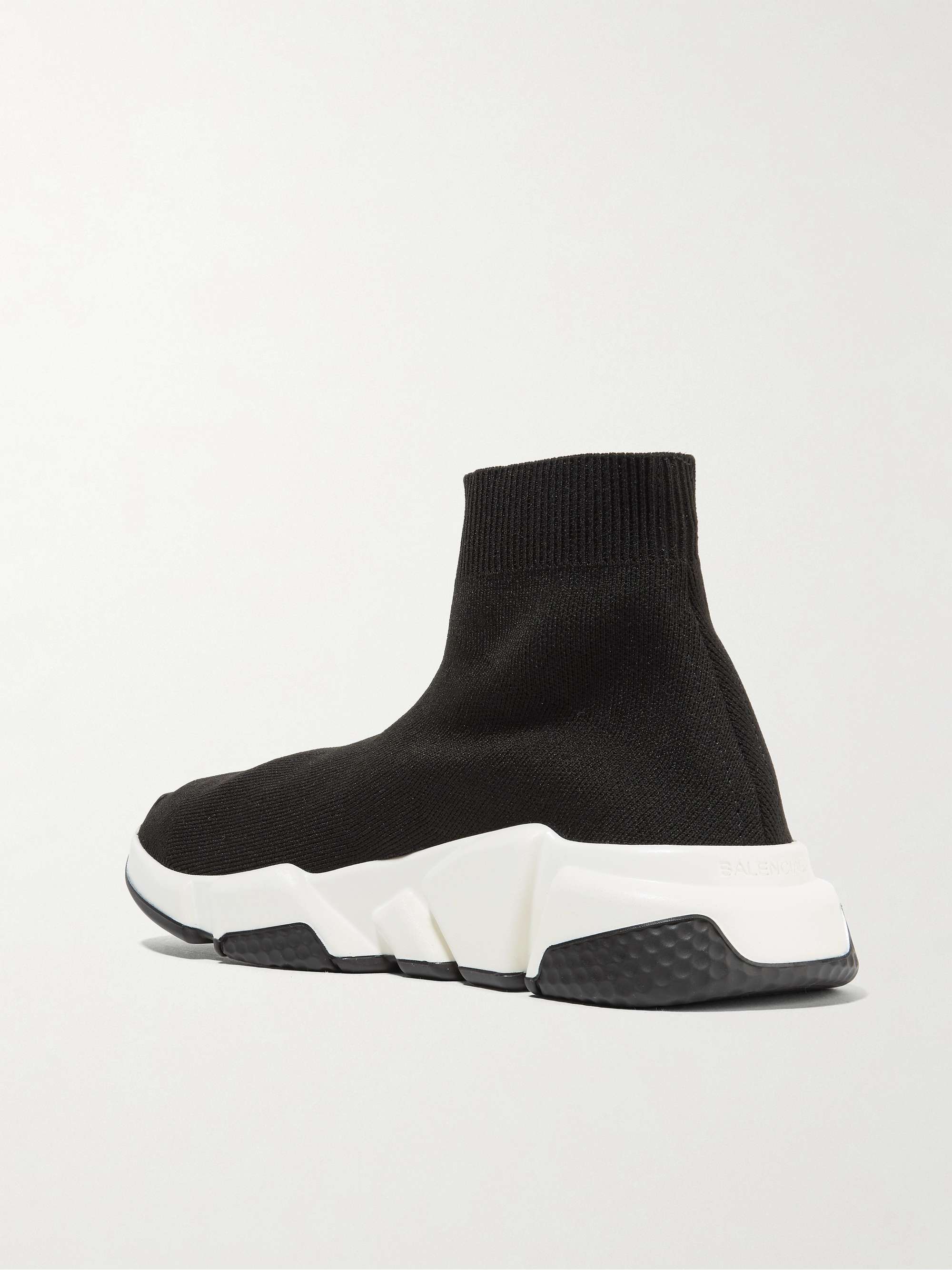 BALENCIAGA Speed logo-print stretch-knit high-top sneakers
