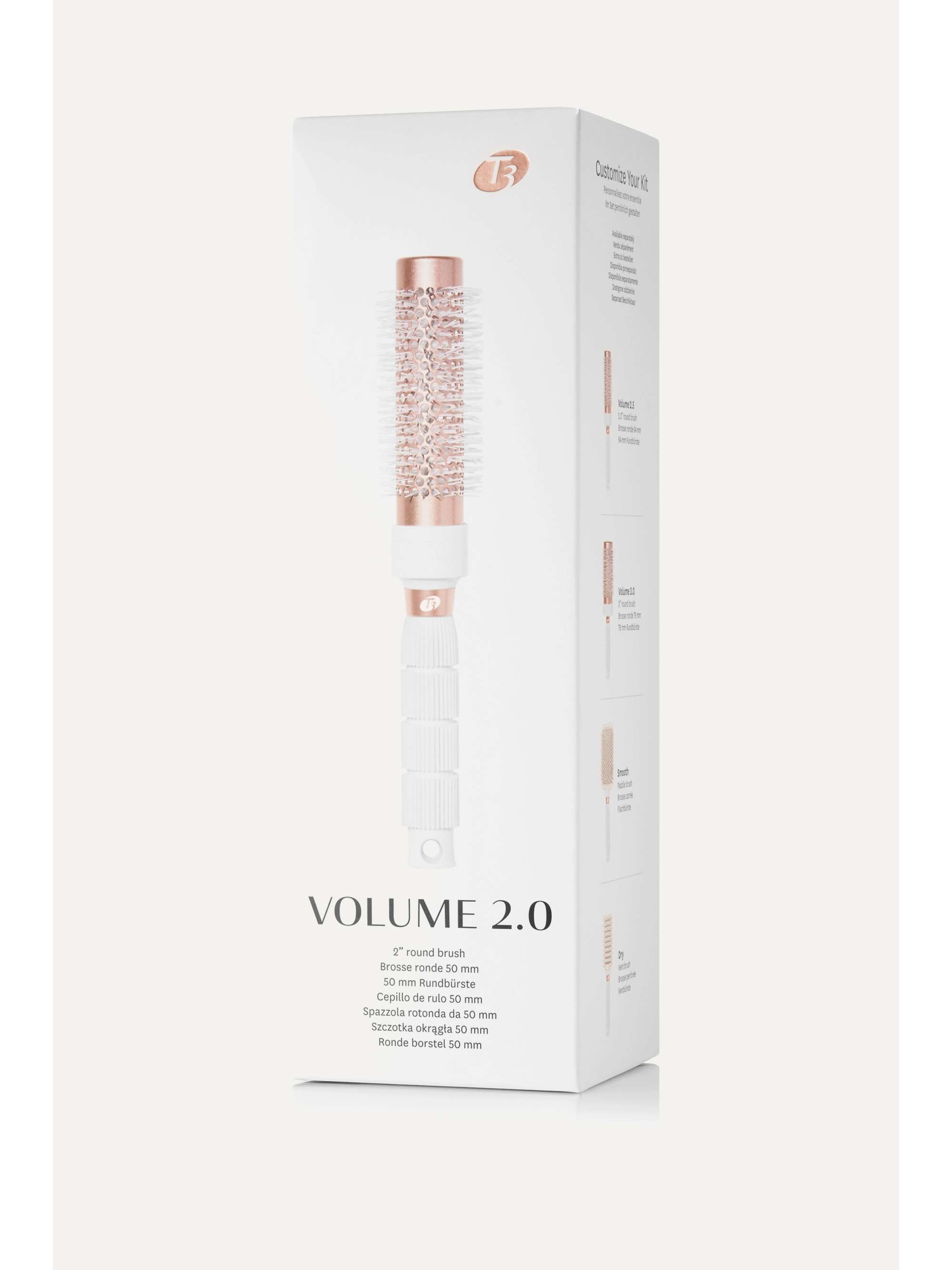 T3 Brosse ronde professionnelle à enduit céramique Volume 2.0