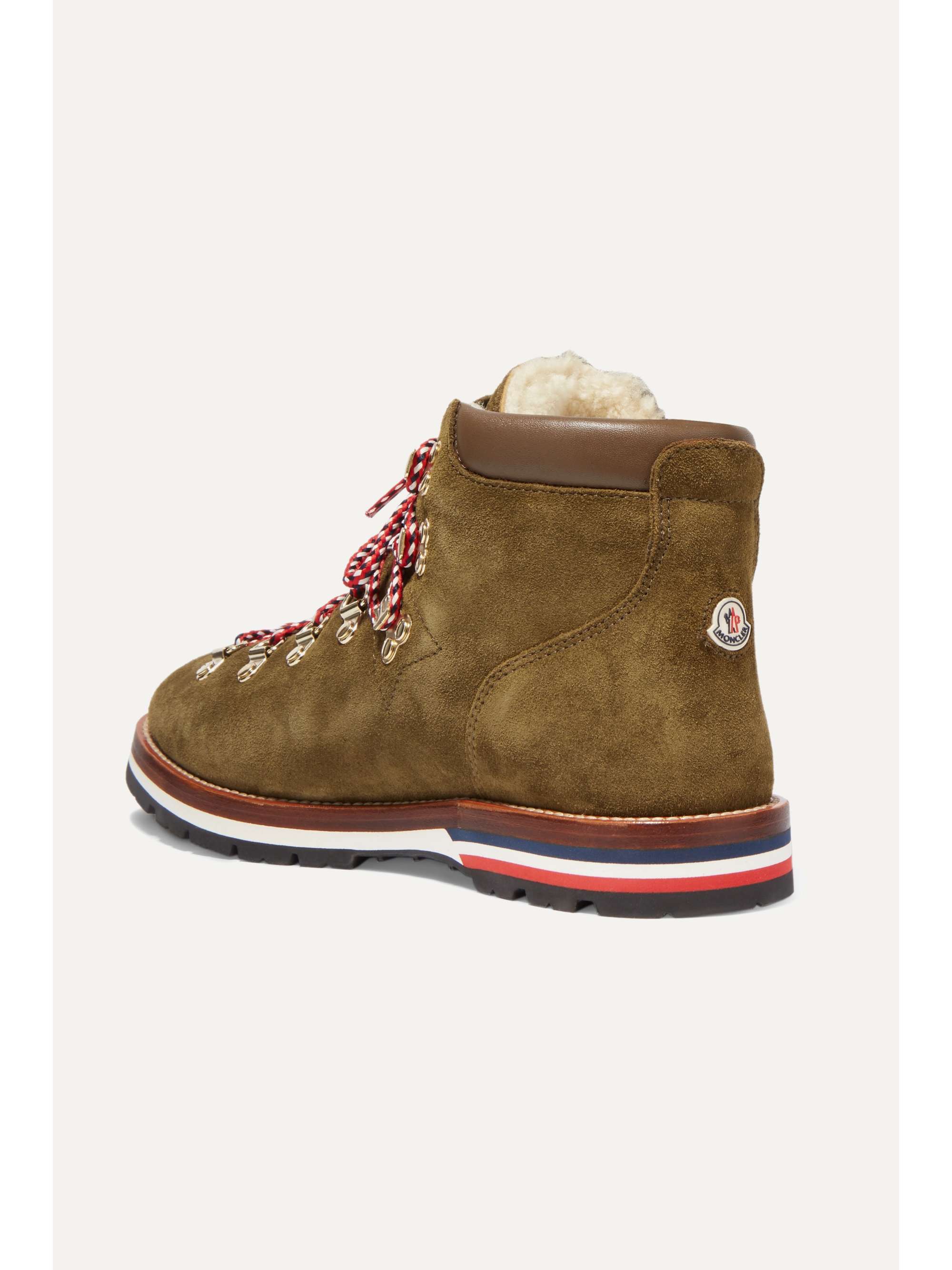 MONCLER Blanche shearling-lined suede ankle boots
