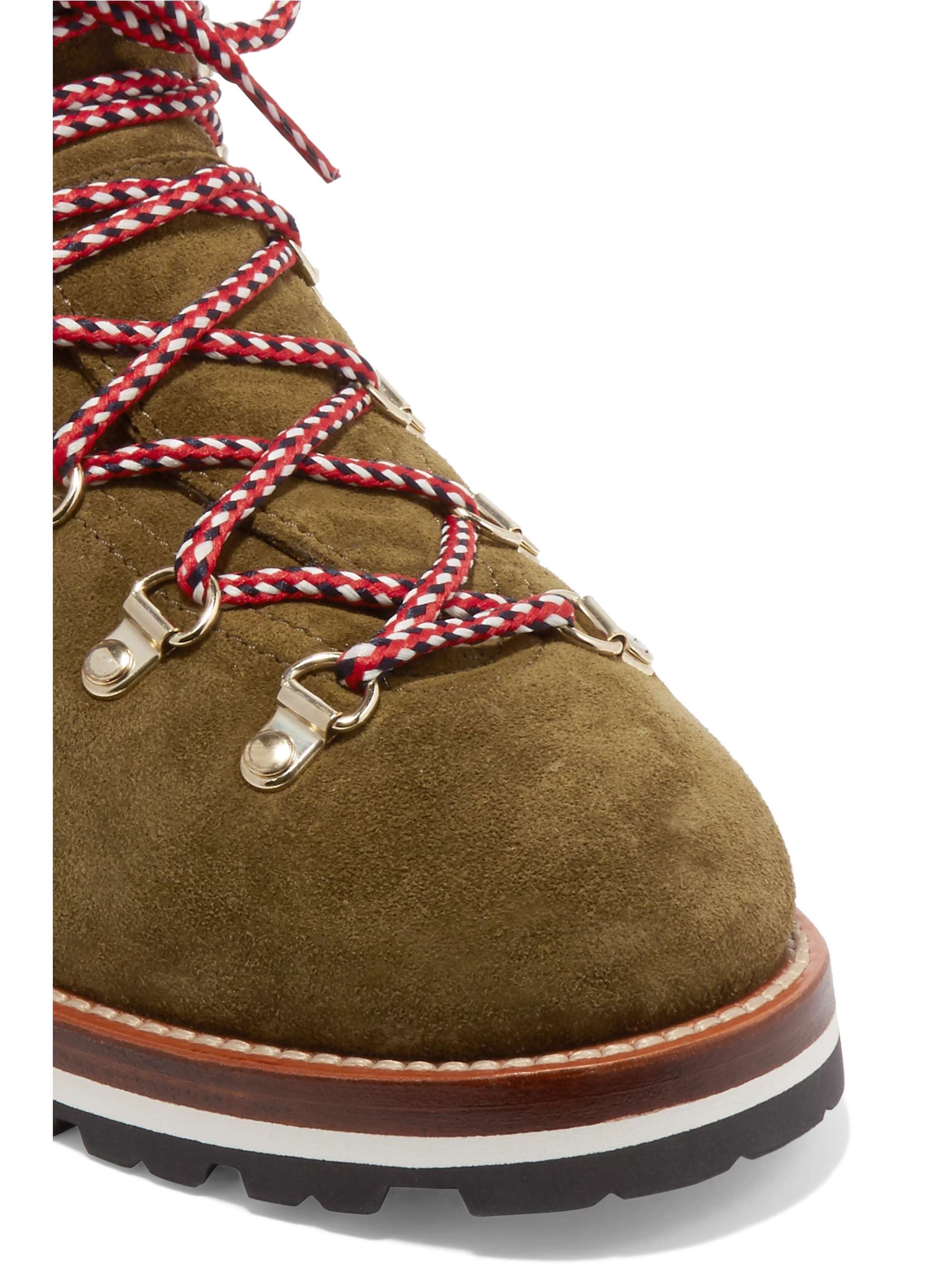 MONCLER Blanche shearling-lined suede ankle boots