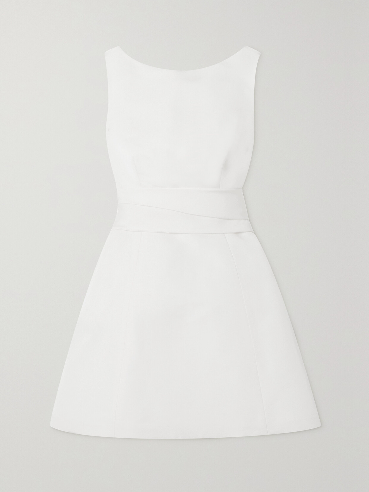 Brandon Maxwell Silk-faille Mini Dress - Ivory