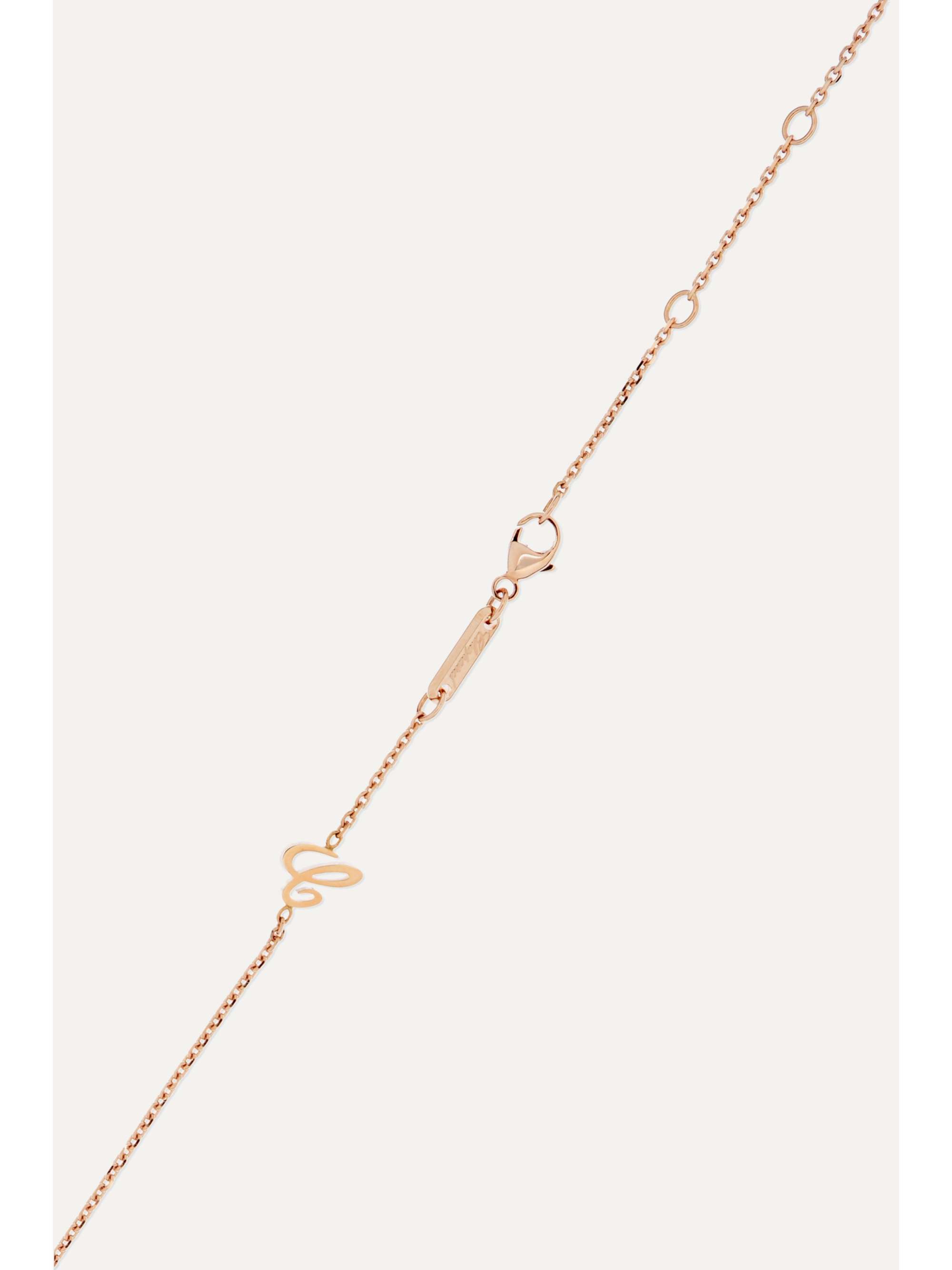 CHOPARD Happy Dreams 18-karat rose gold diamond necklace