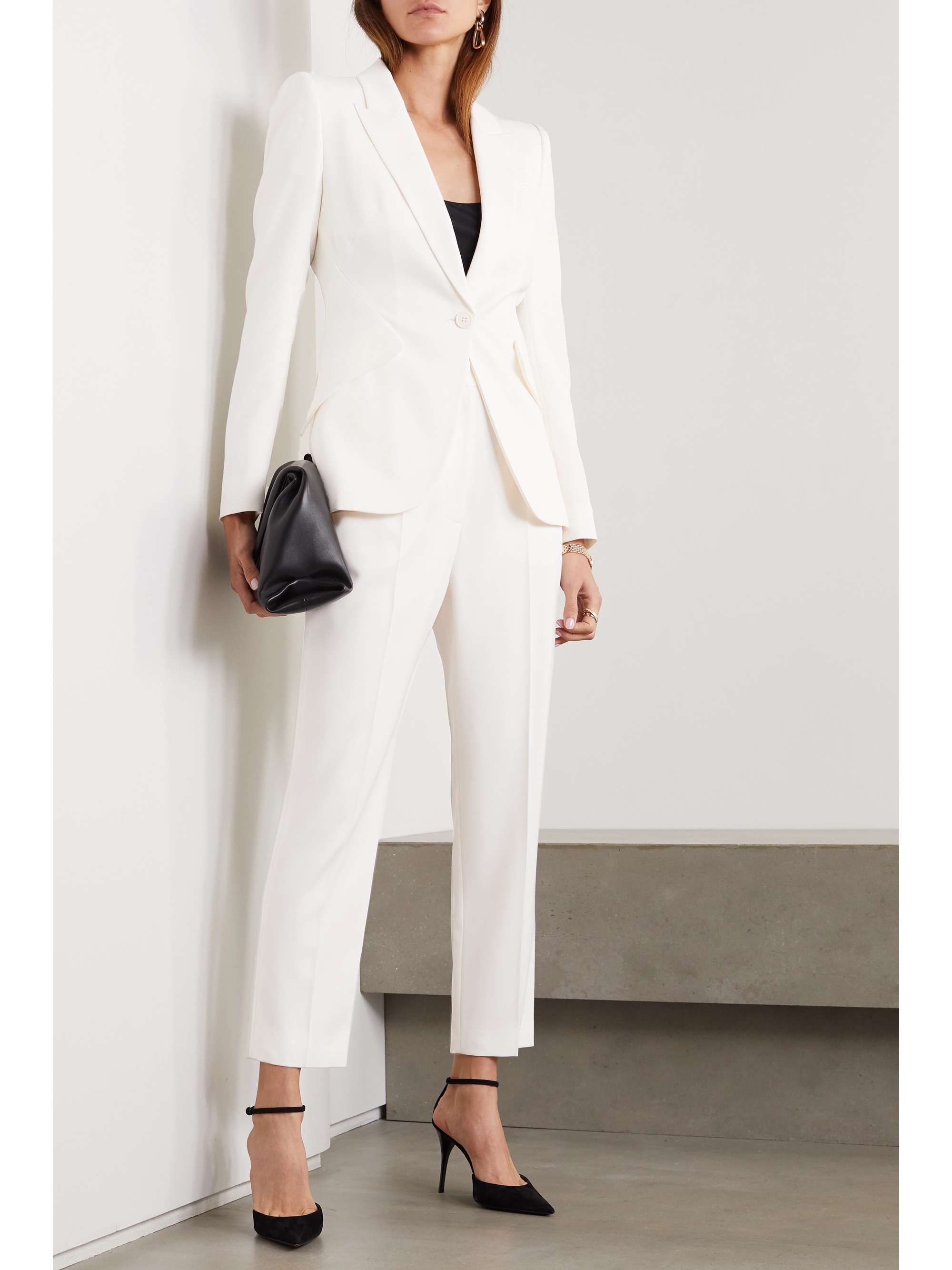 alexander mcqueen white blazer