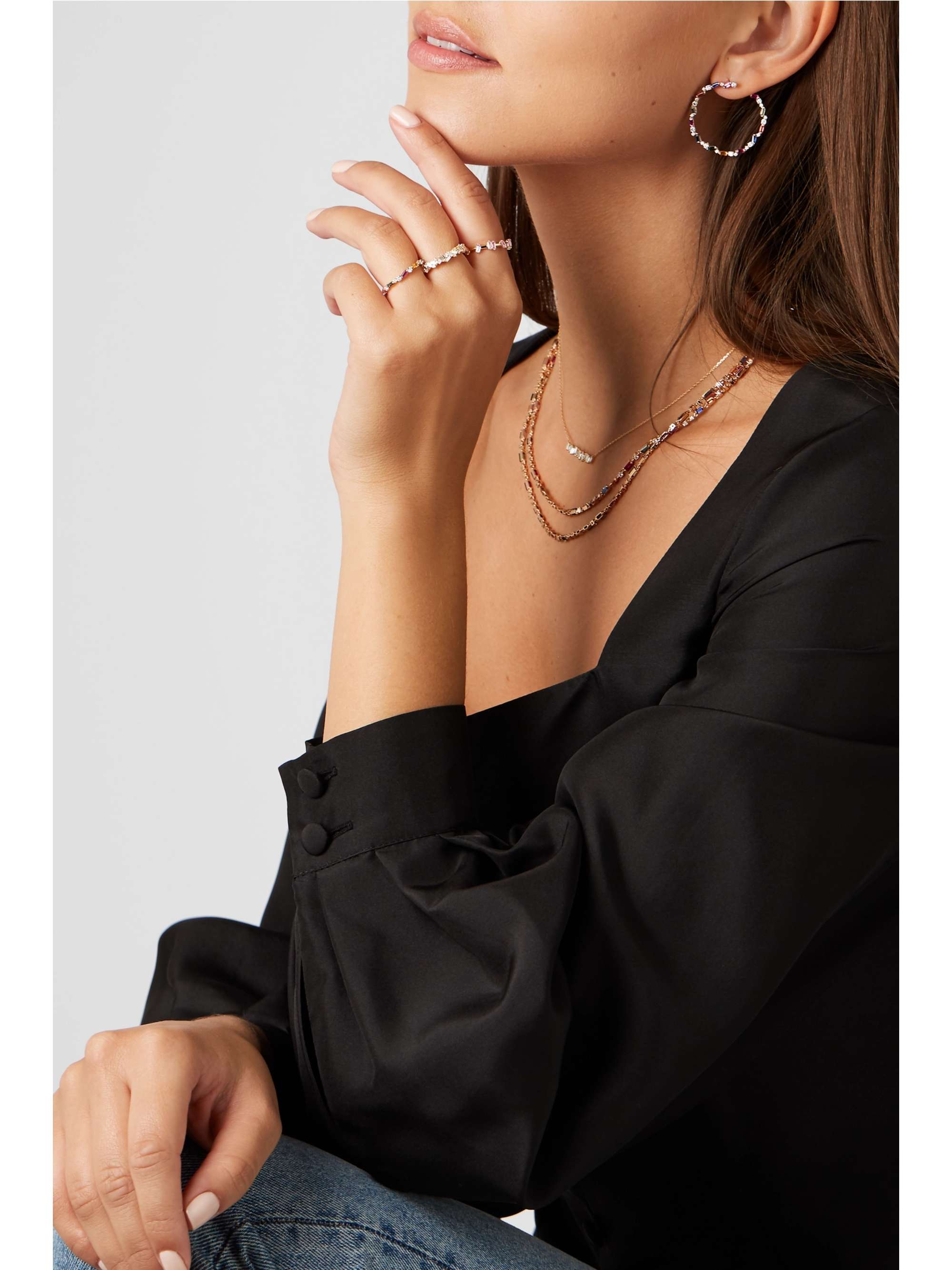 SUZANNE KALAN 18-karat gold diamond ring