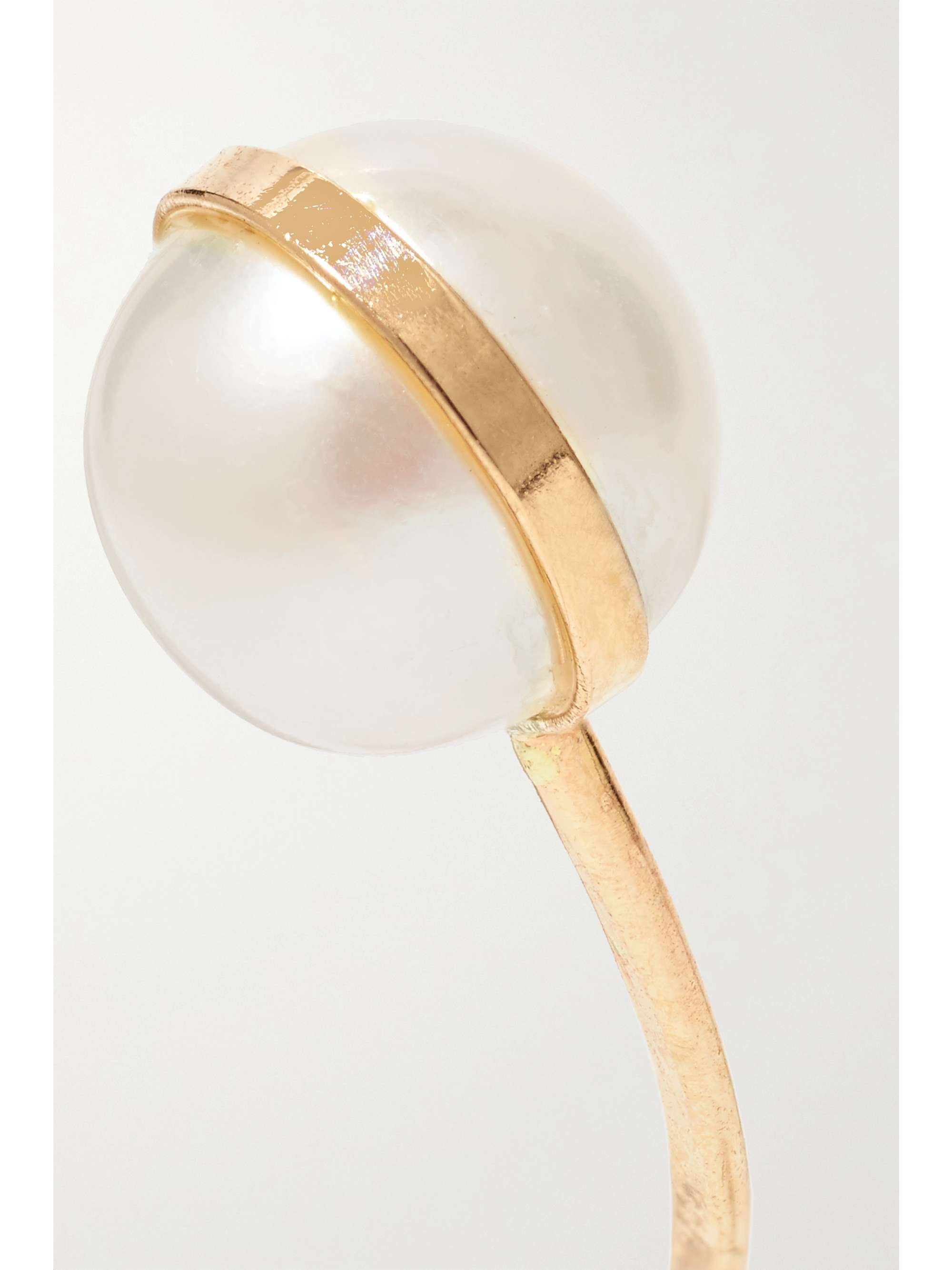 MELISSA JOY MANNING 14-karat gold pearl earrings