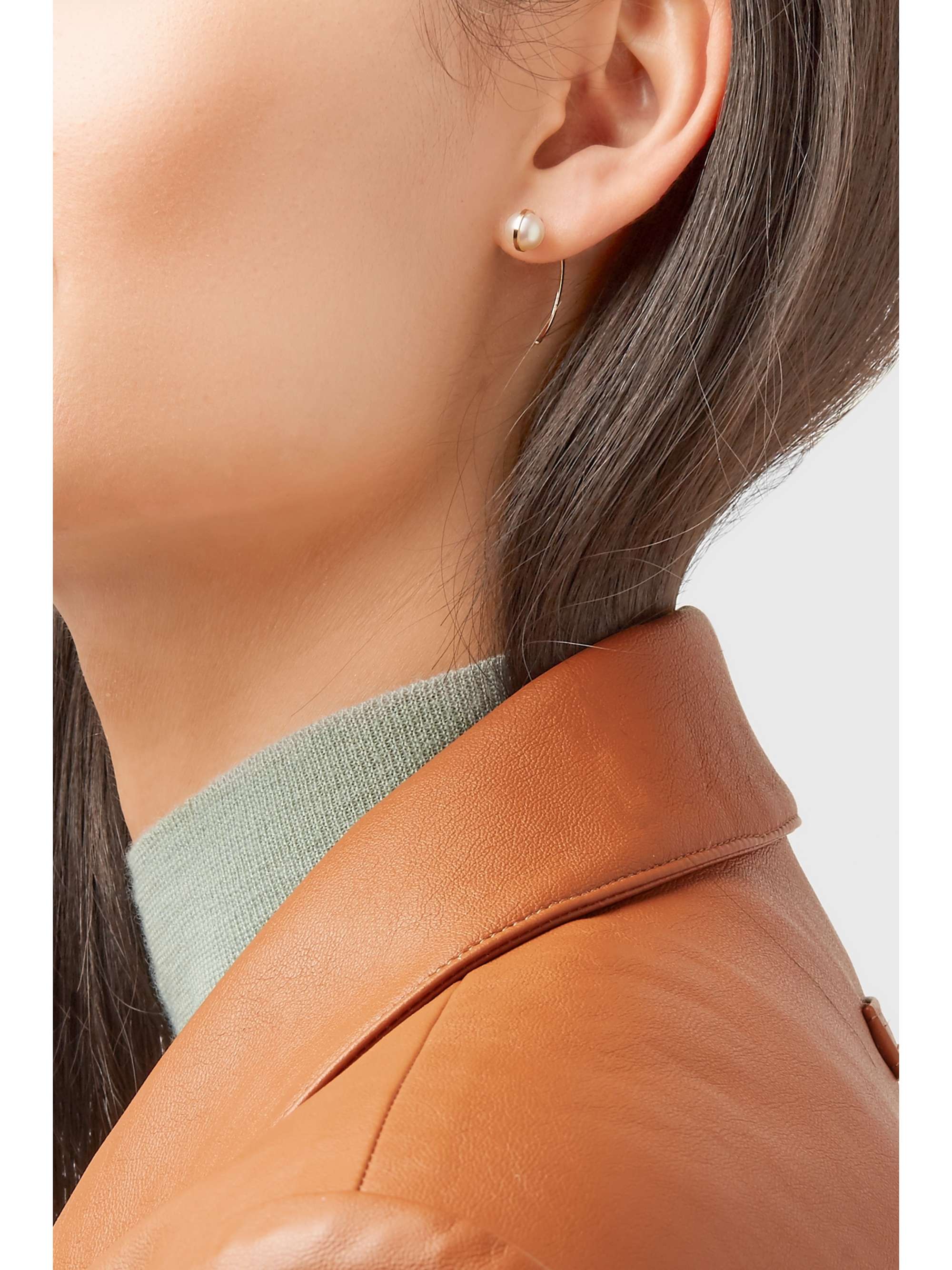 MELISSA JOY MANNING 14-karat gold pearl earrings
