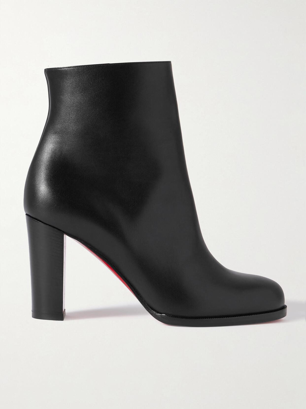 Shop Christian Louboutin Adox 85 Leather Ankle Boots In Black