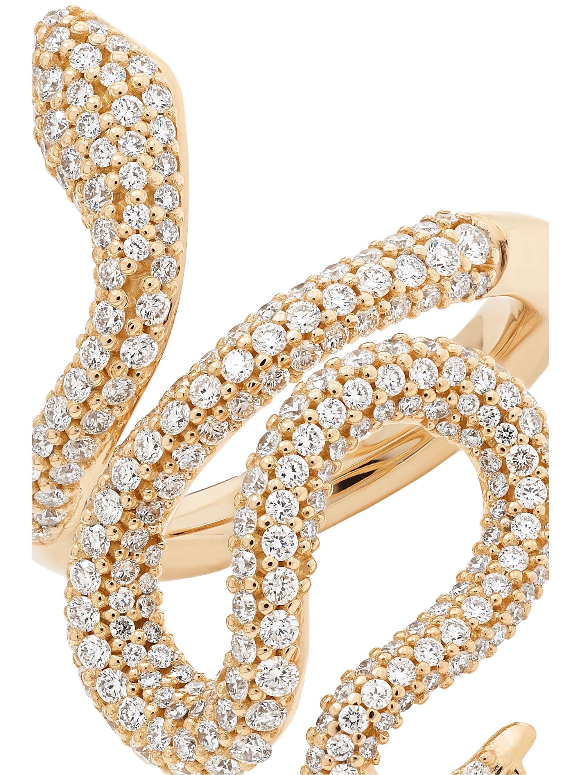 OLE LYNGGAARD COPENHAGEN Snake medium 18-karat gold diamond ring