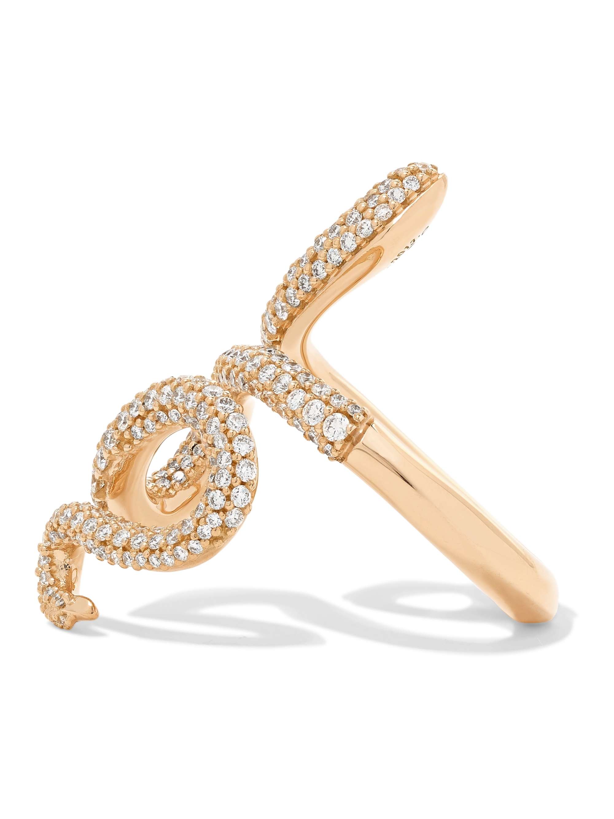 OLE LYNGGAARD COPENHAGEN Snake medium 18-karat gold diamond ring