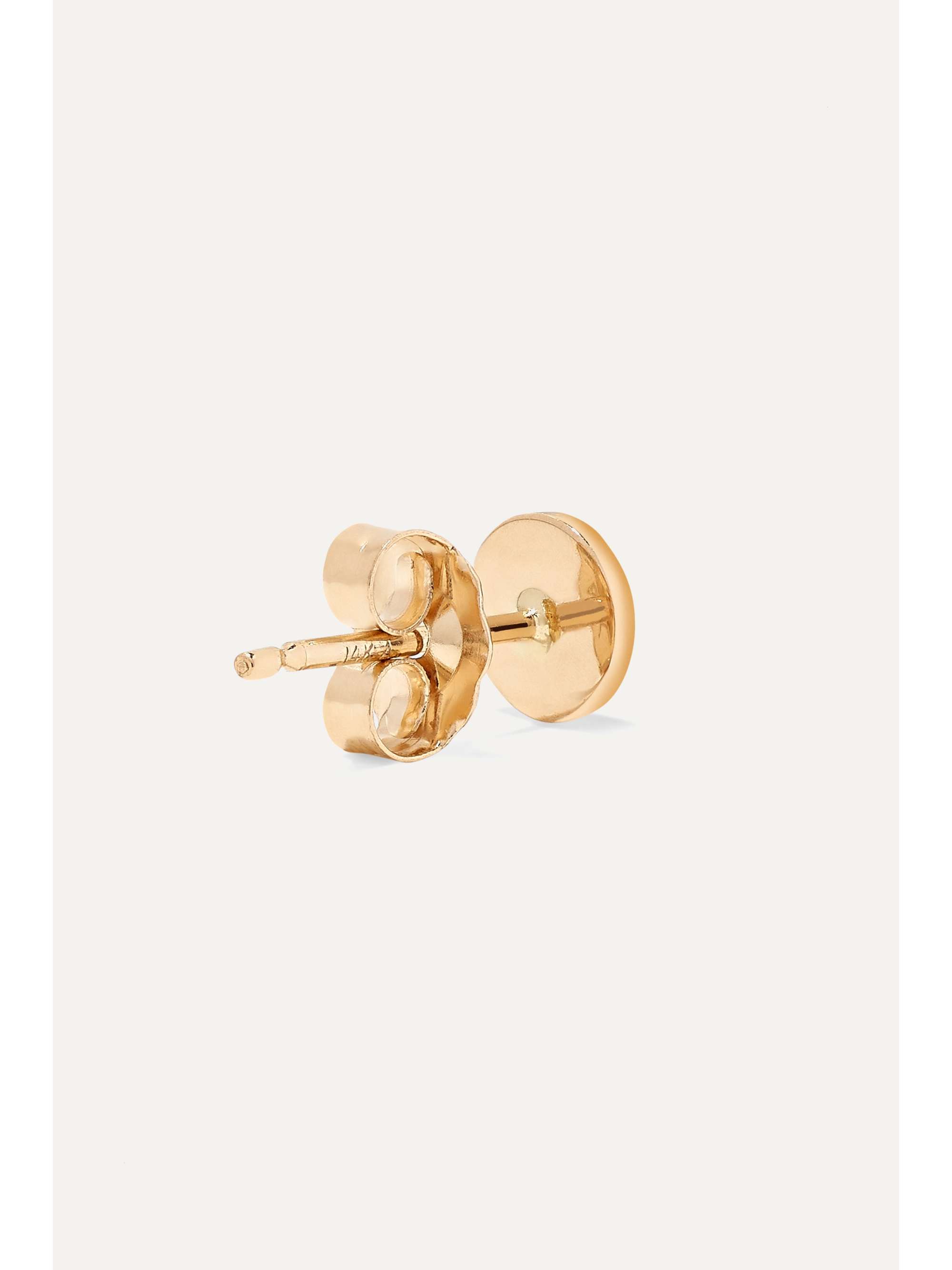 ALISON LOU Tiny Screw 14-karat gold and enamel earring