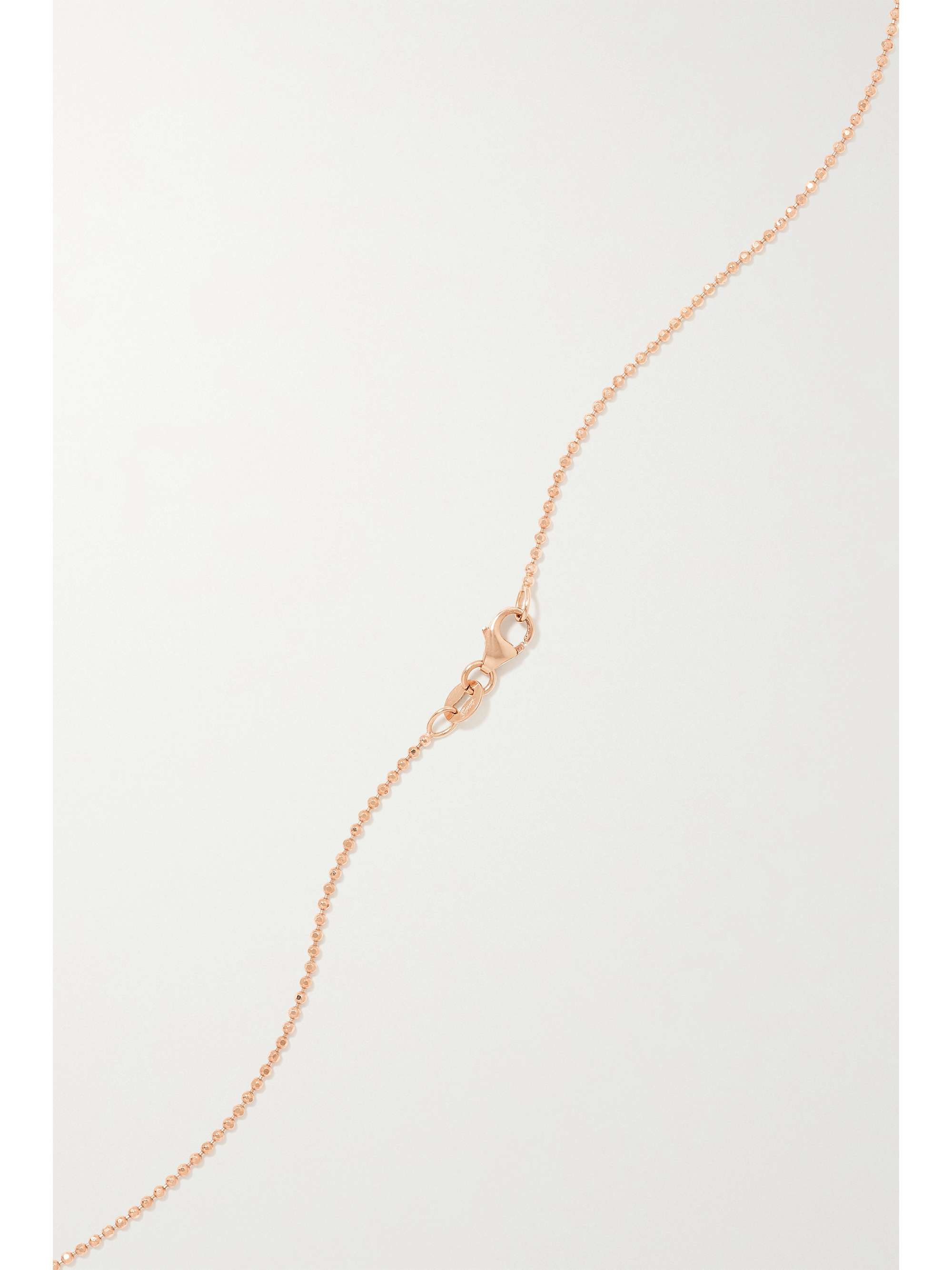 ANITA KO Palm Leaf 18-karat rose gold diamond necklace