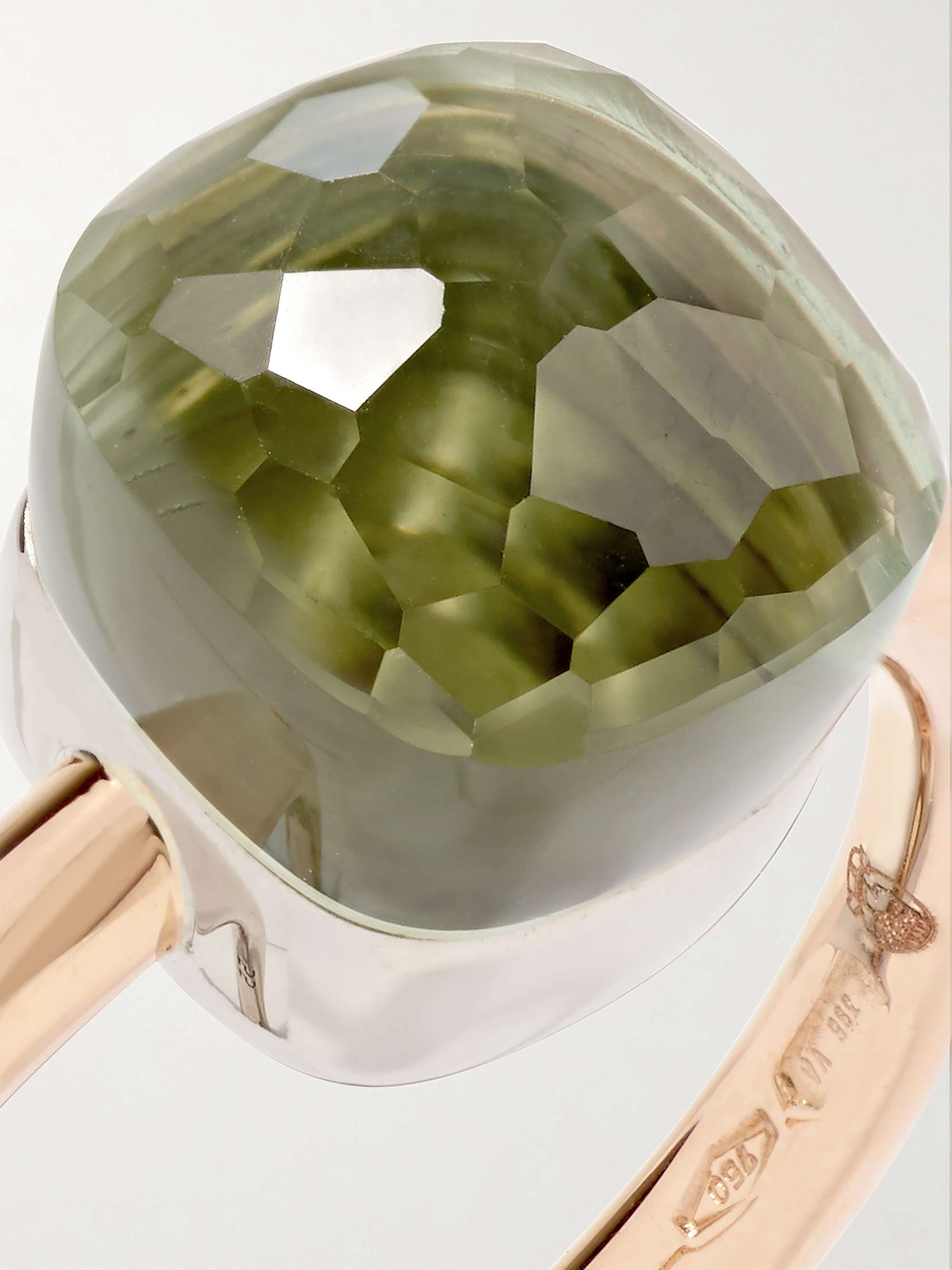 POMELLATO Nudo Petit 18-karat rose gold prasiolite ring