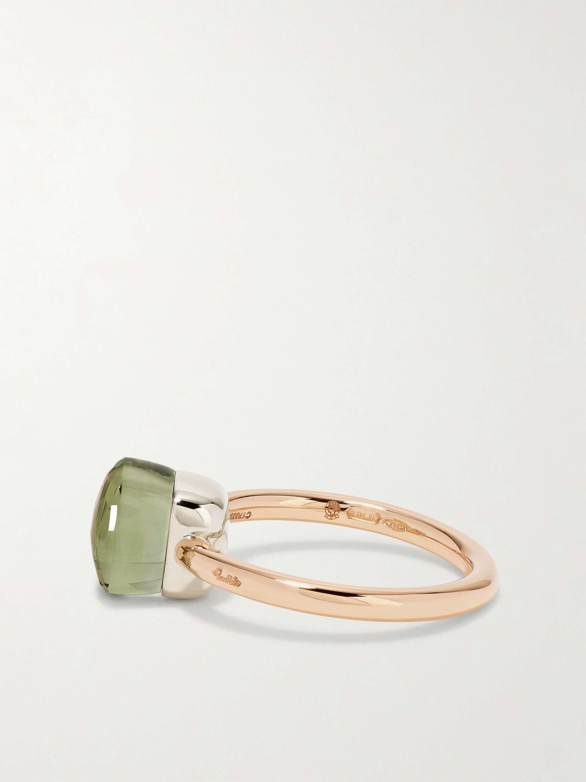 POMELLATO Nudo Petit 18-karat rose gold prasiolite ring