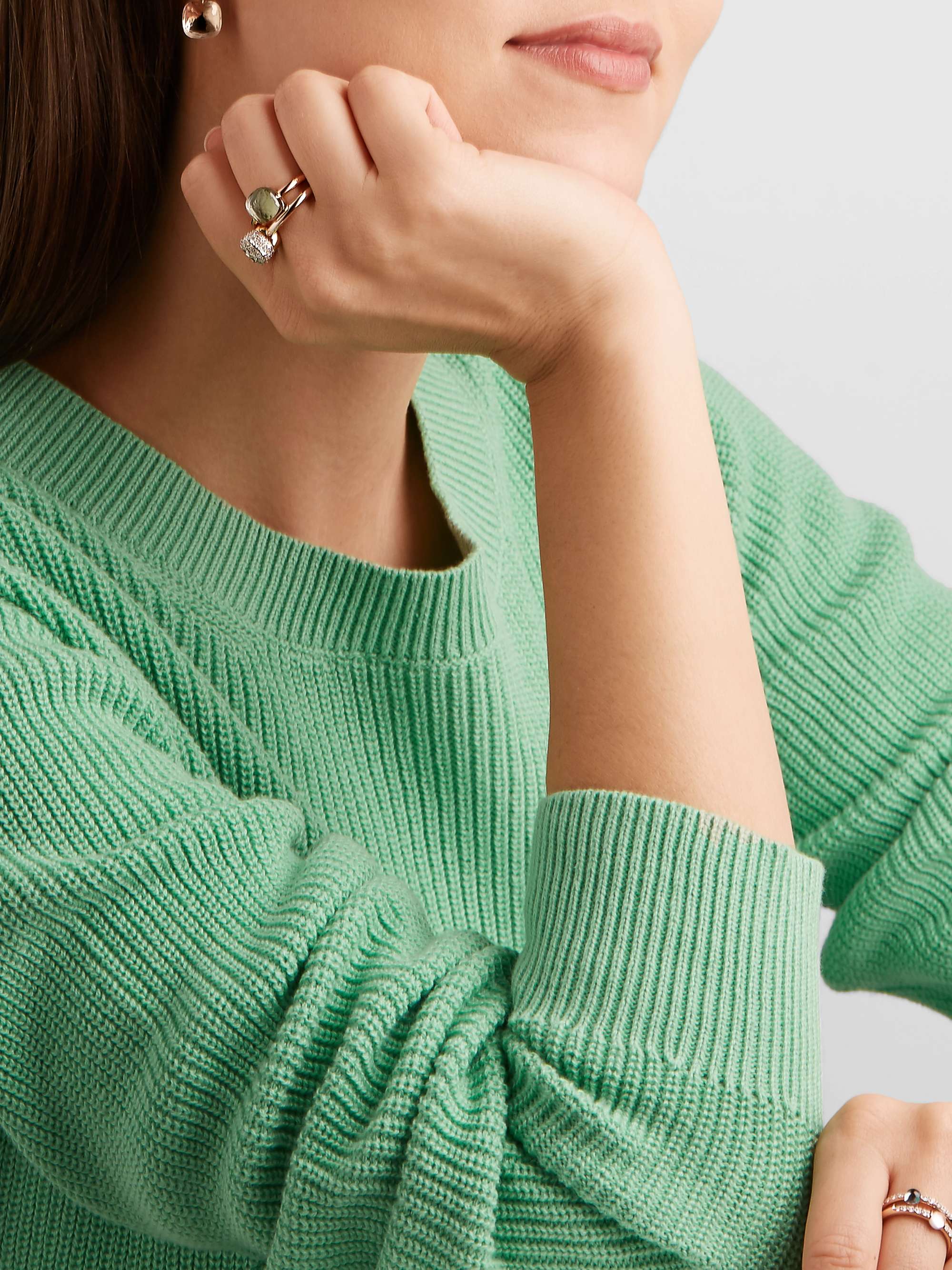 POMELLATO Nudo Petit 18-karat rose gold prasiolite ring