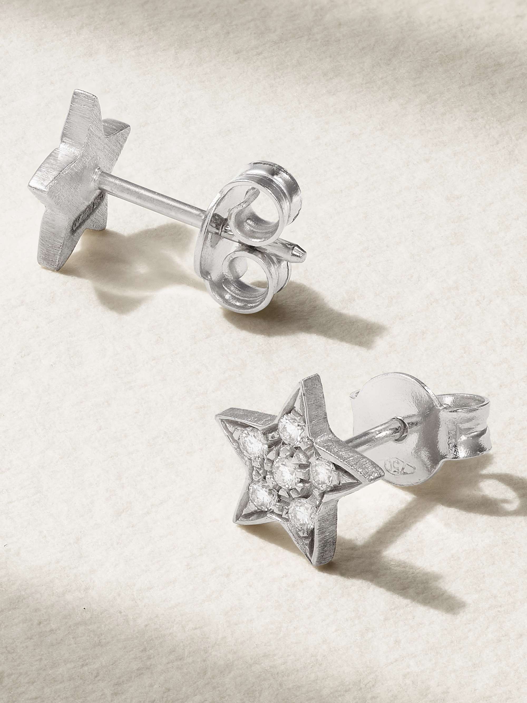 CAROLINA BUCCI 18-karat white gold earrings