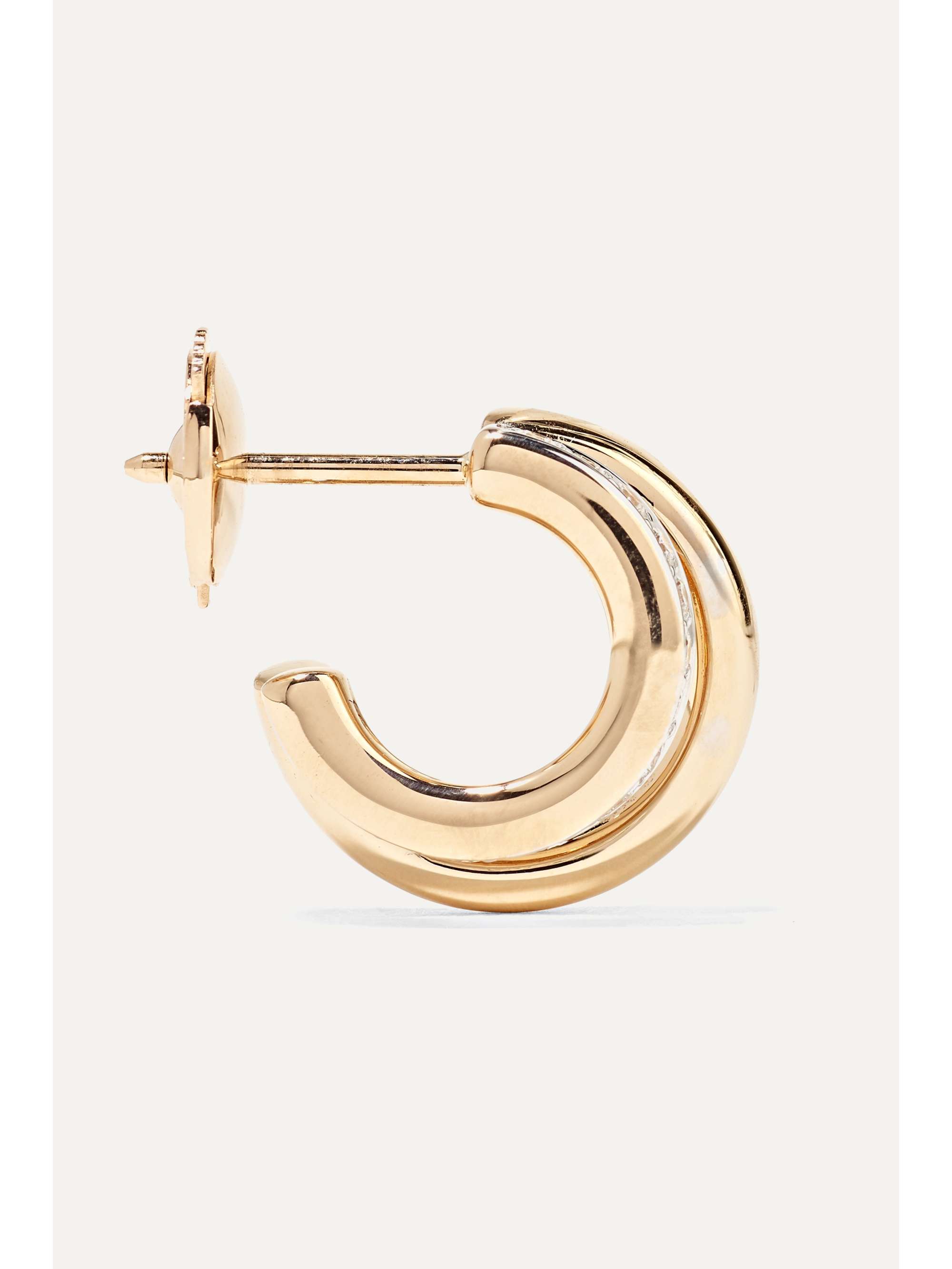 POMELLATO 18-karat rose gold diamond hoop earrings
