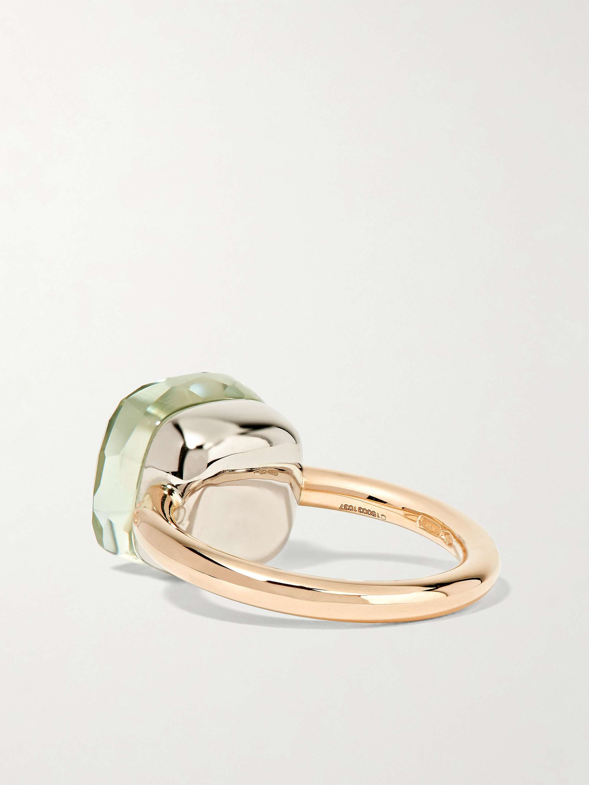 POMELLATO Nudo Maxi 18-karat rose gold prasiolite ring