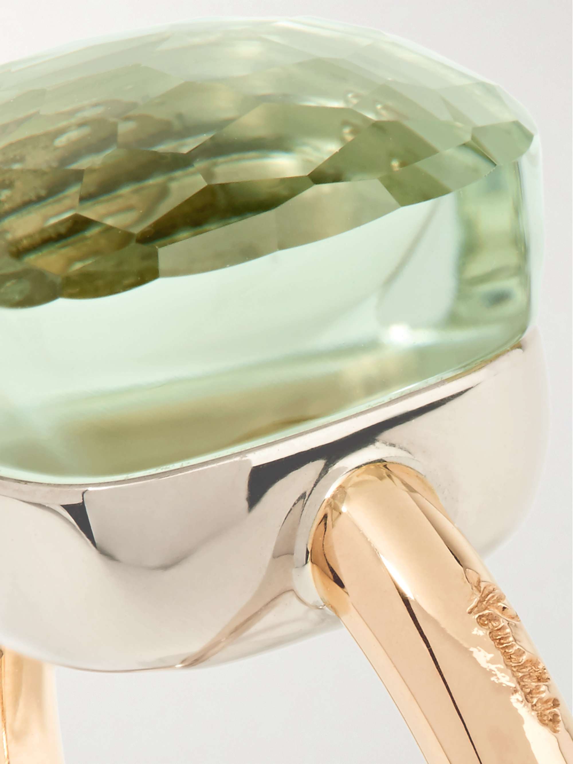 POMELLATO Nudo Maxi 18-karat rose gold prasiolite ring
