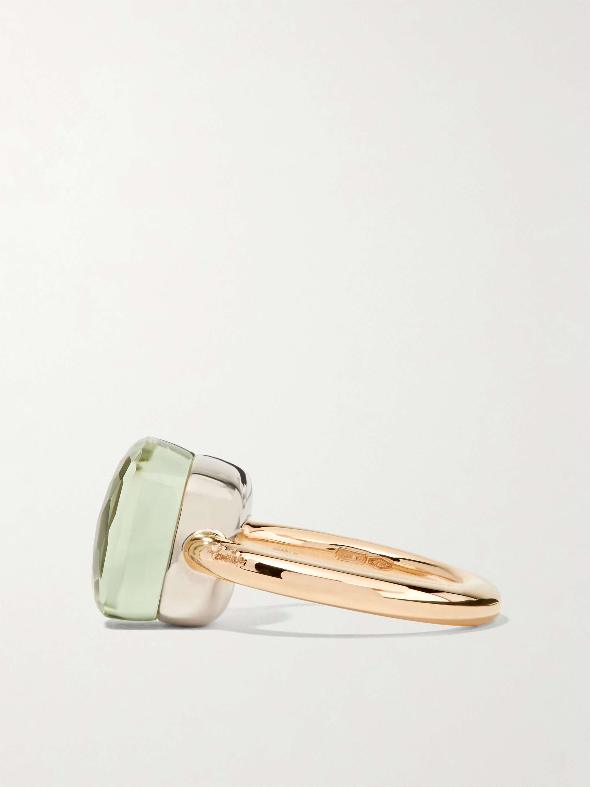 POMELLATO Nudo Maxi 18-karat rose gold prasiolite ring