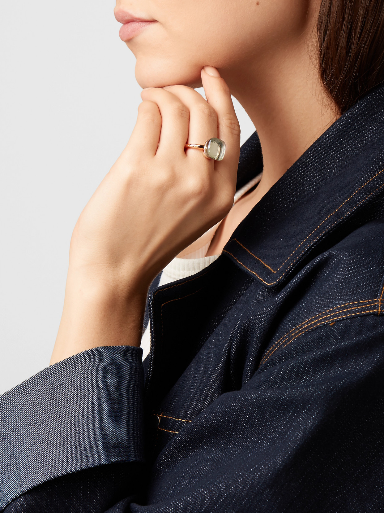 Pomellato Nudo Maxi 18-karat Rose Gold Prasiolite Ring In Rose Gold