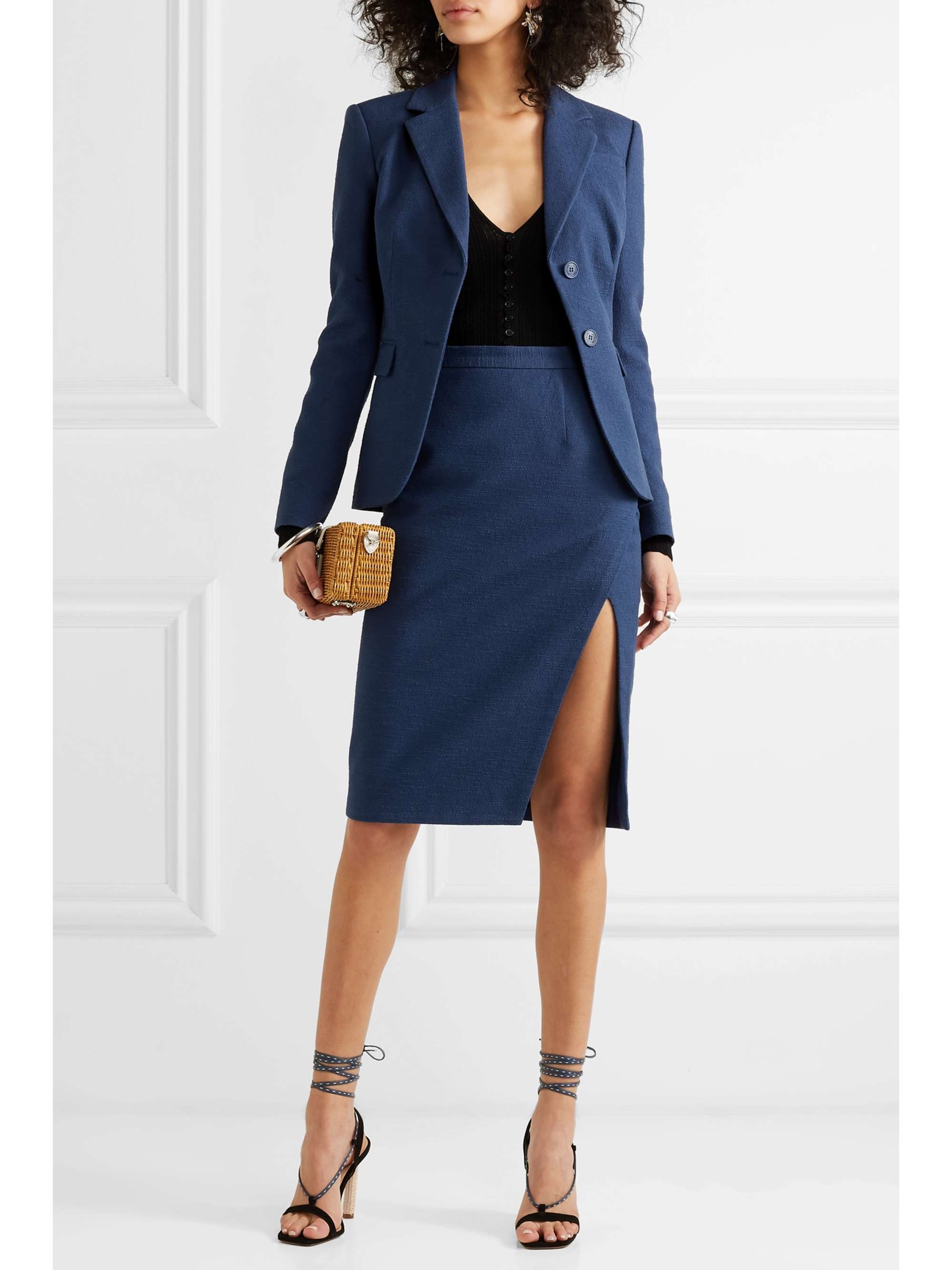 ALTUZARRA Lancaster cotton-blend pencil skirt