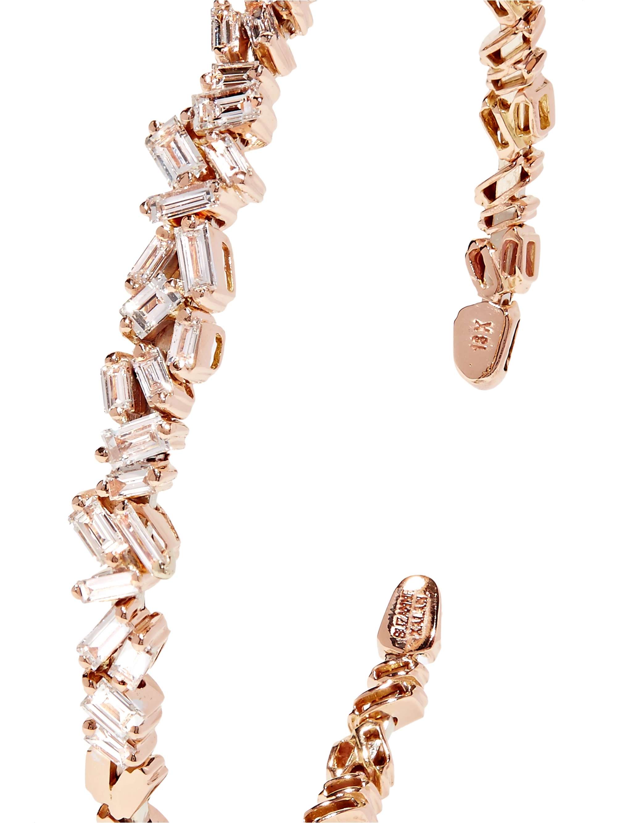 SUZANNE KALAN 18-karat rose gold diamond cuff