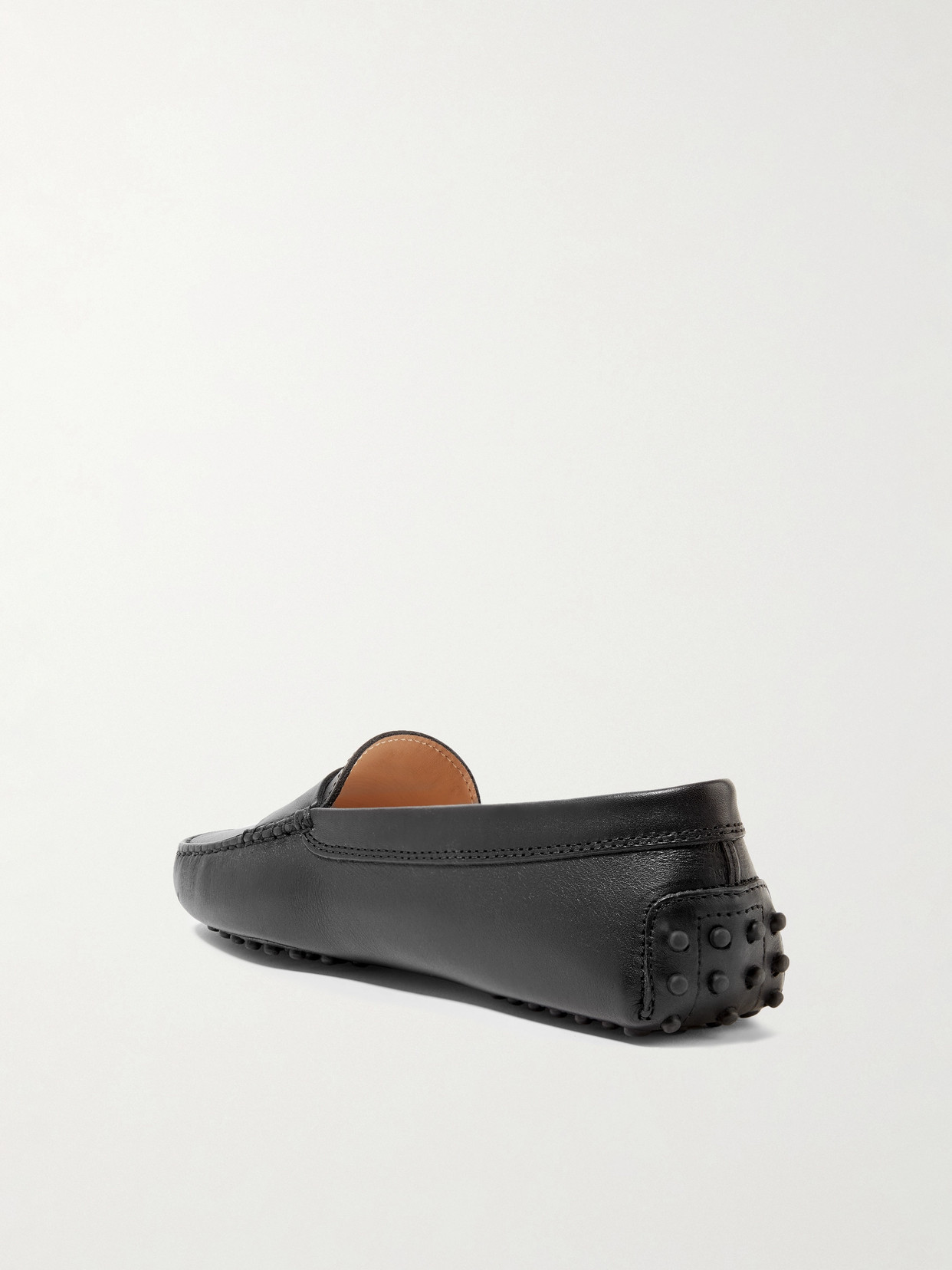 Shop Tod's Gommino Leather Loafers In Black