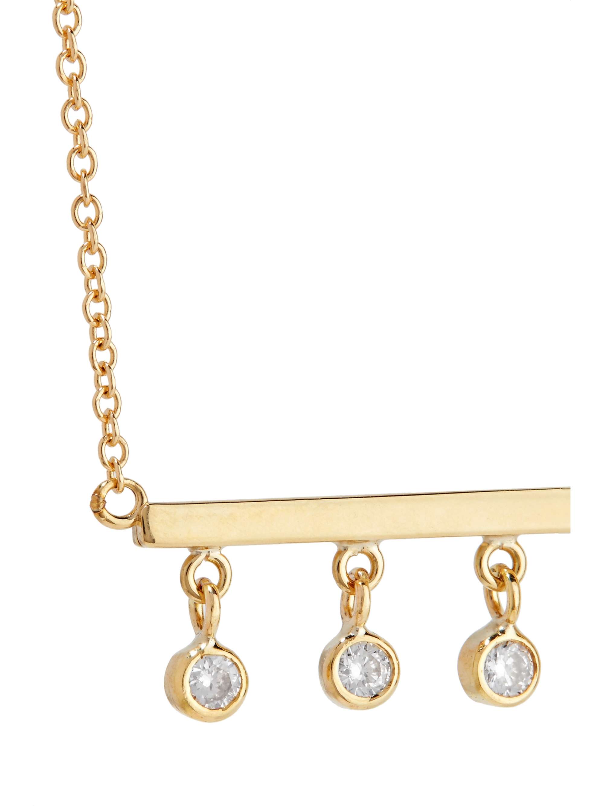 JENNIFER MEYER Stick 18-karat gold diamond necklace
