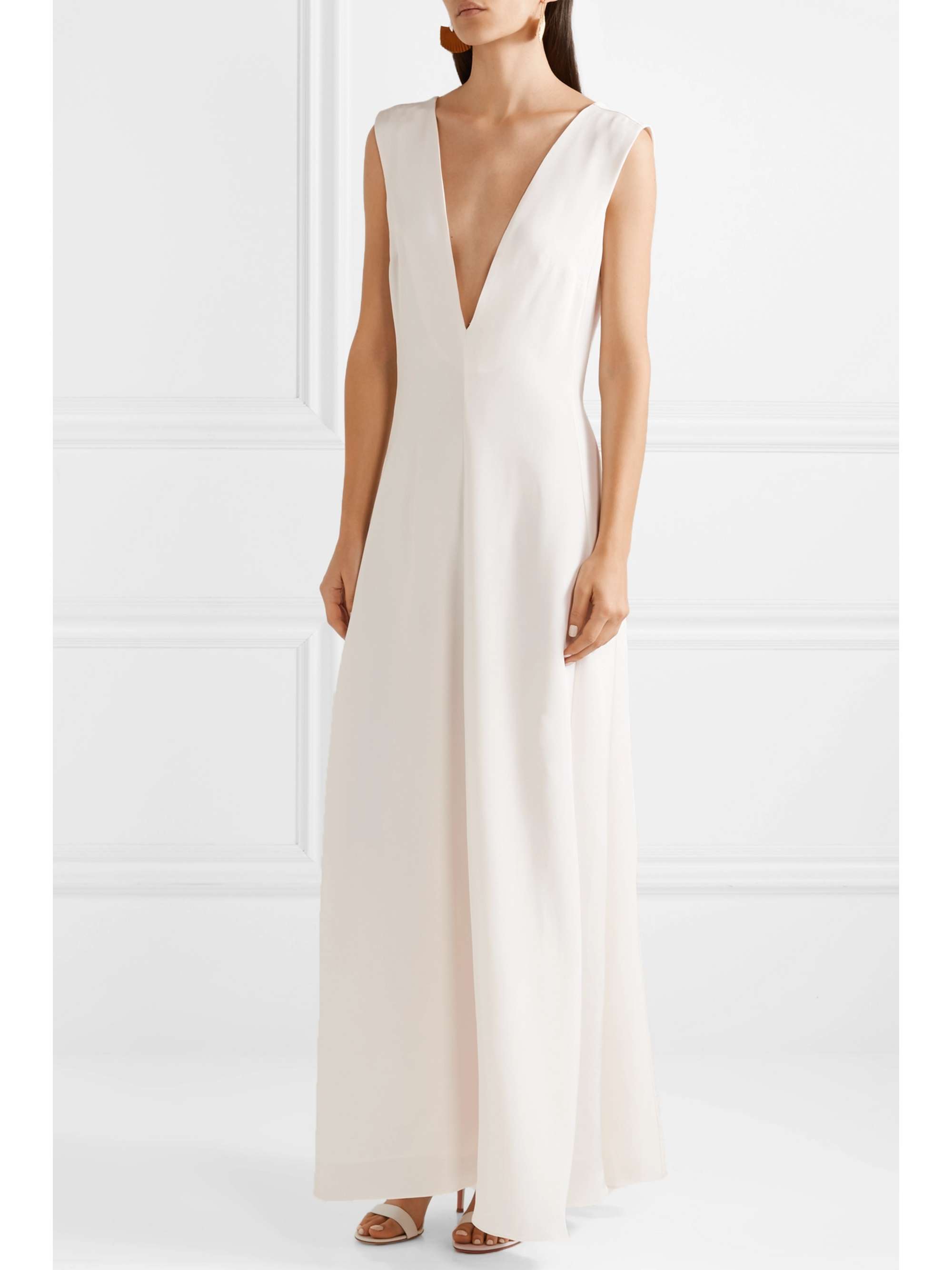 MICHAEL LO SORDO Silk-satin maxi dress
