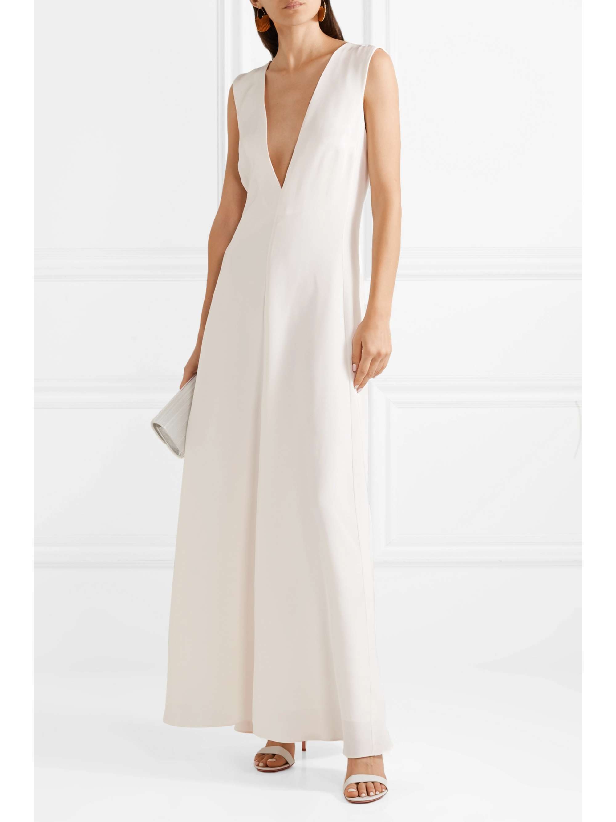 MICHAEL LO SORDO Silk-satin maxi dress
