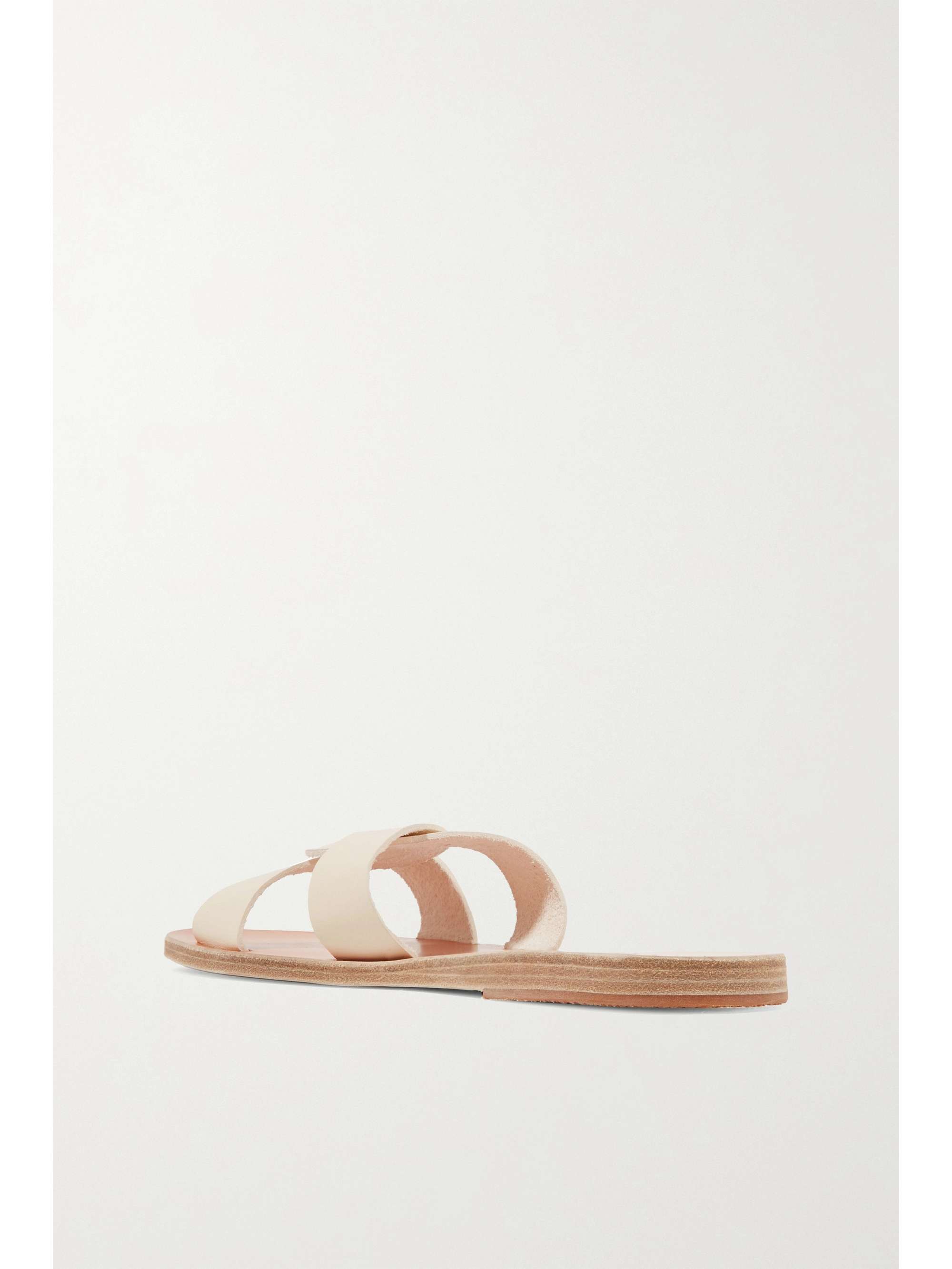 ANCIENT GREEK SANDALS Desmos cutout metallic leather slides