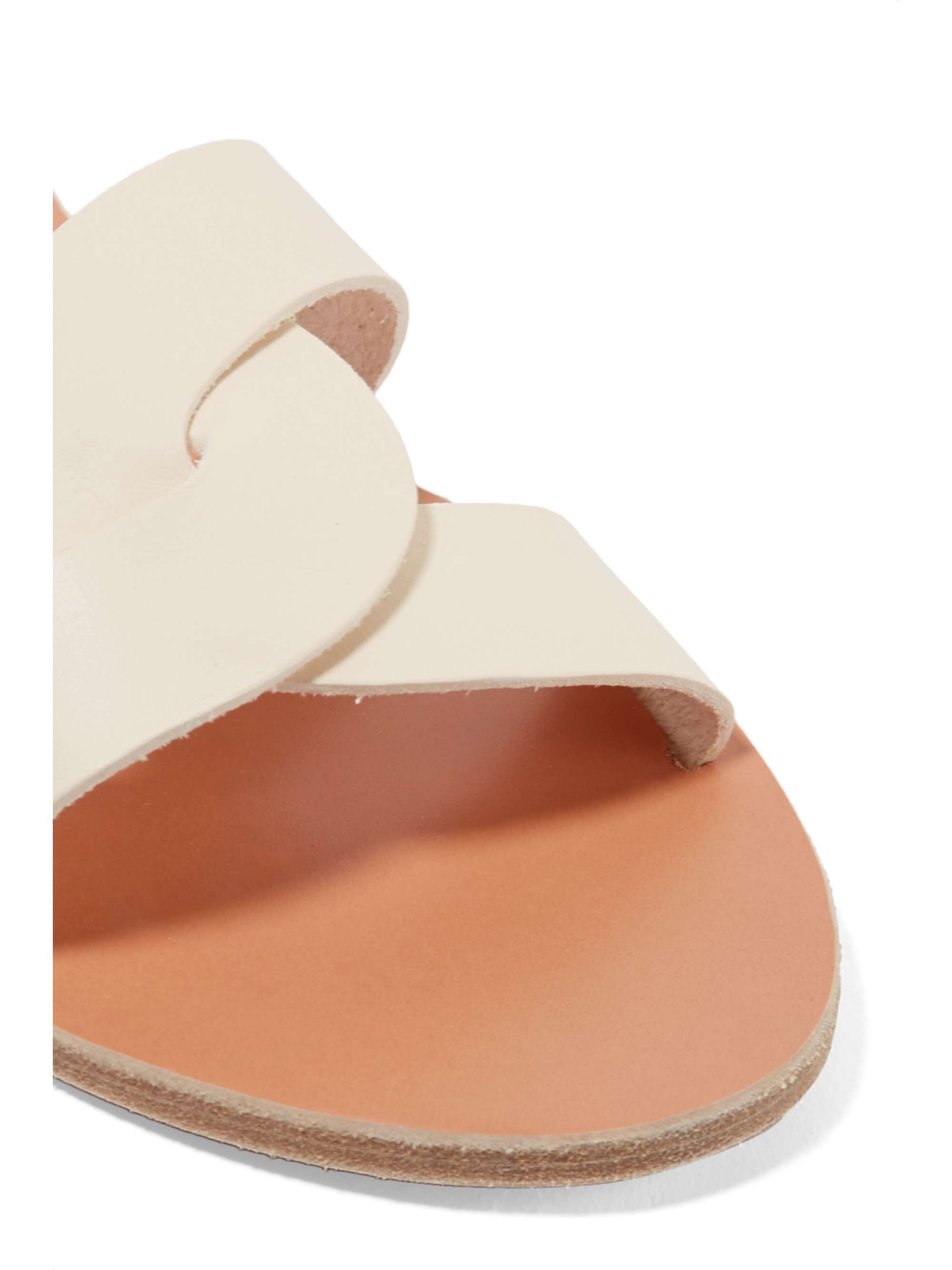ANCIENT GREEK SANDALS Desmos cutout metallic leather slides