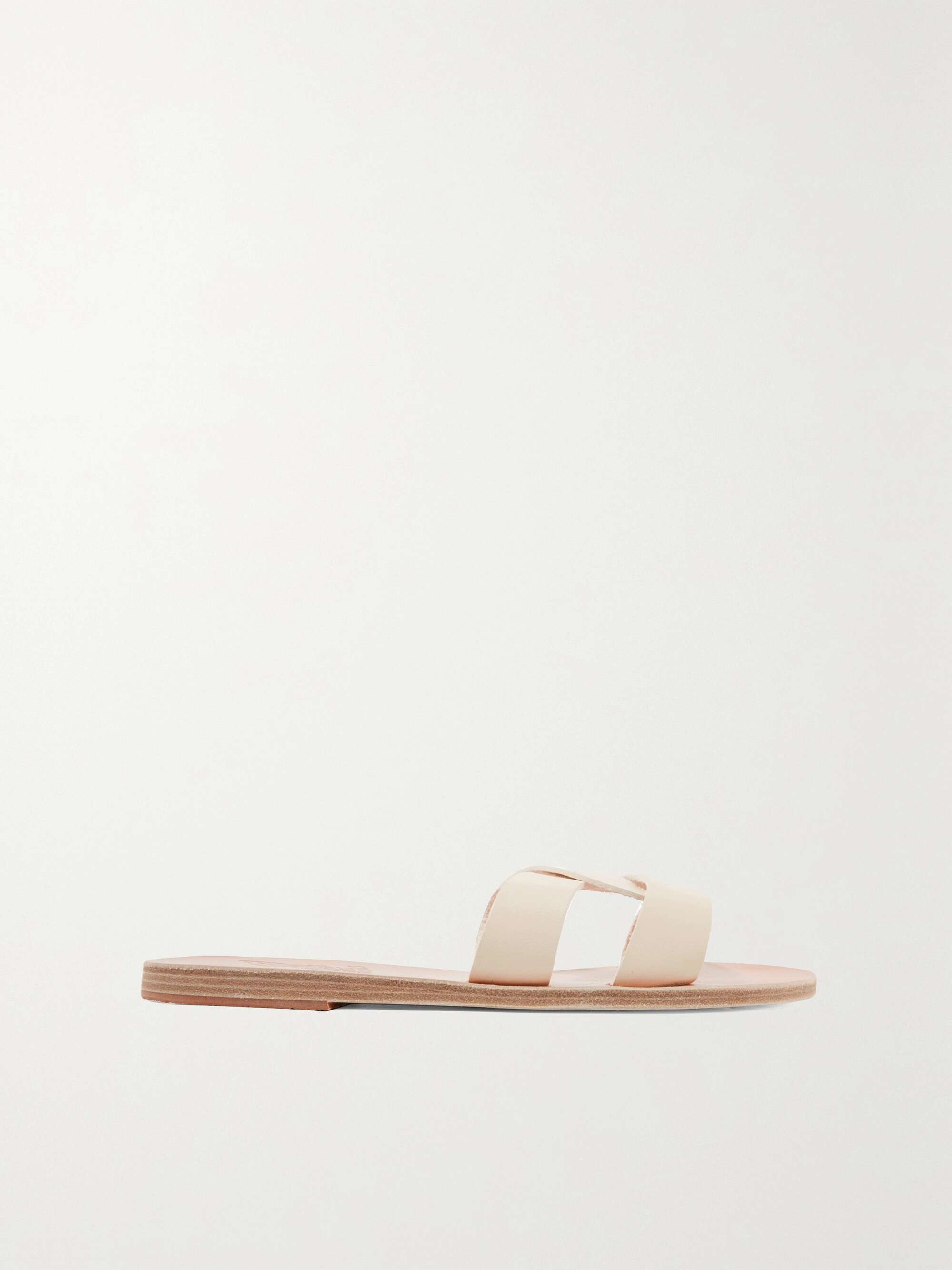 ANCIENT SANDALS Desmos cutout leather slides | NET-A-PORTER