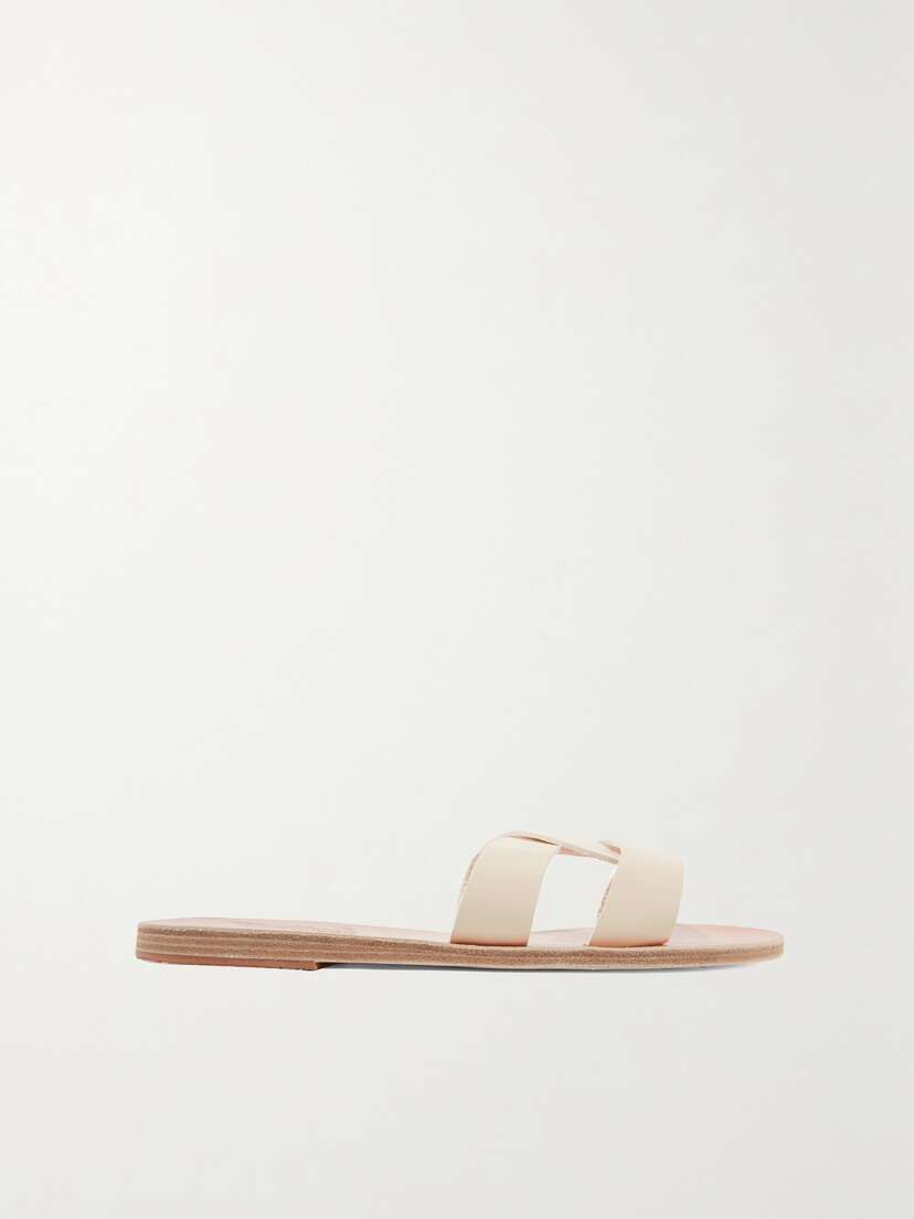 Ancient Greek Sandals Desmos Cutout Leather Slides
