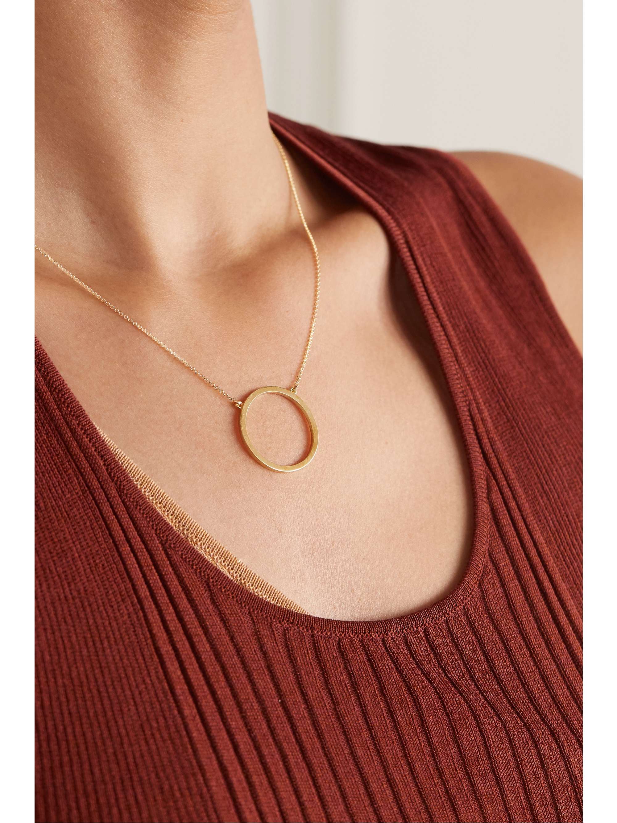 JENNIFER MEYER Open Circle 18-karat gold necklace