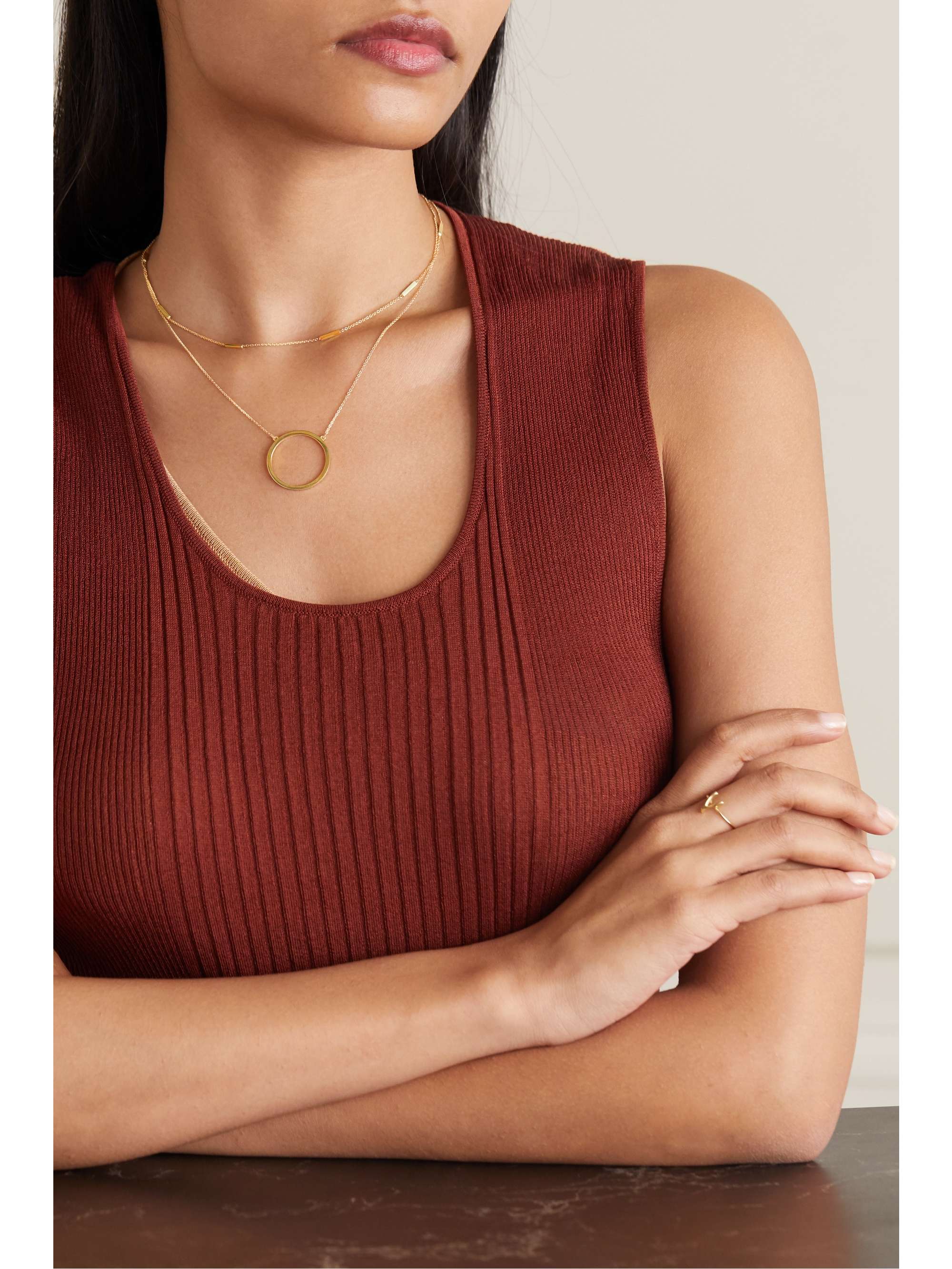 JENNIFER MEYER Open Circle 18-karat gold necklace