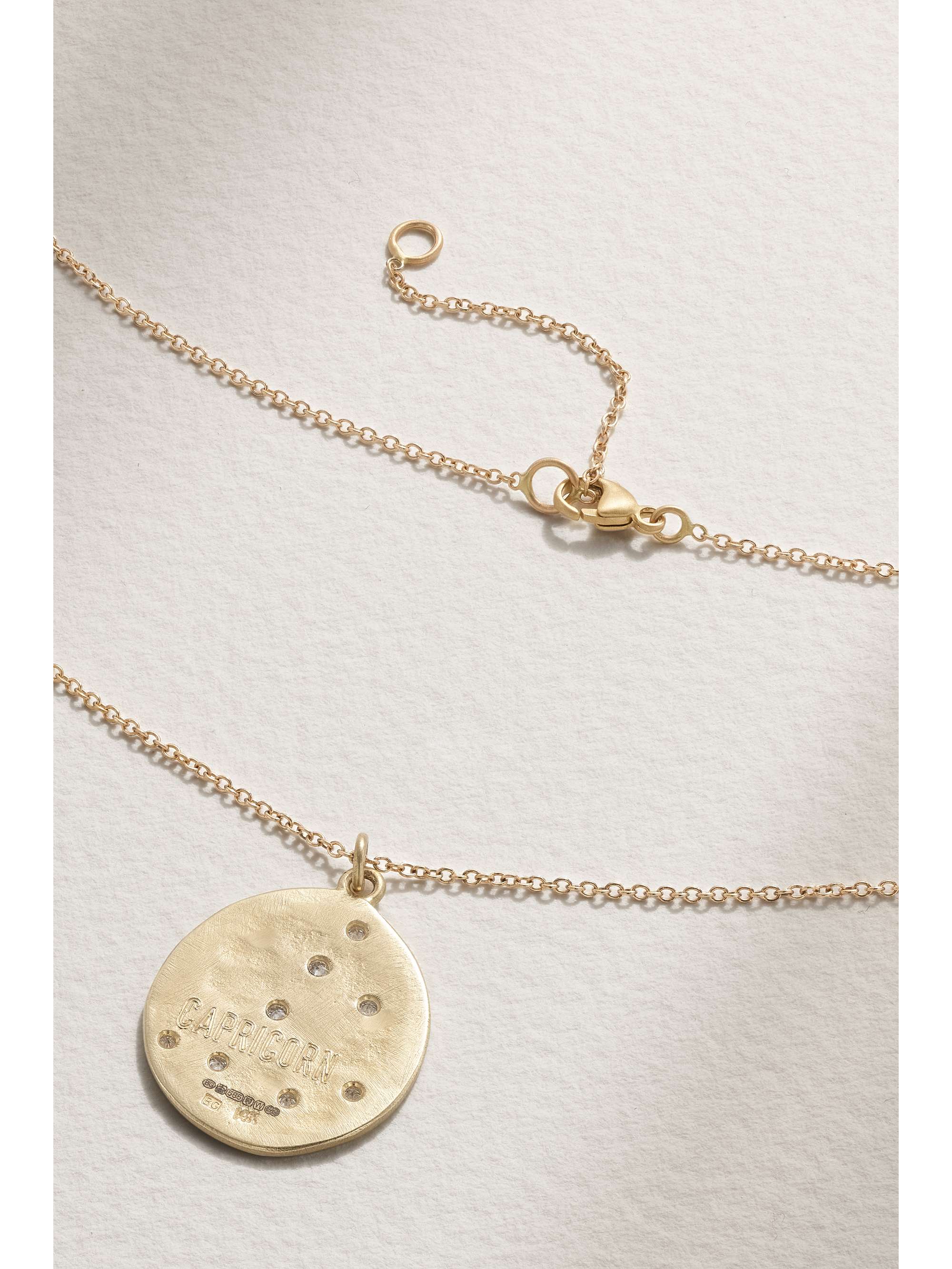BROOKE GREGSON Zodiac Capricorn 14-karat gold diamond necklace