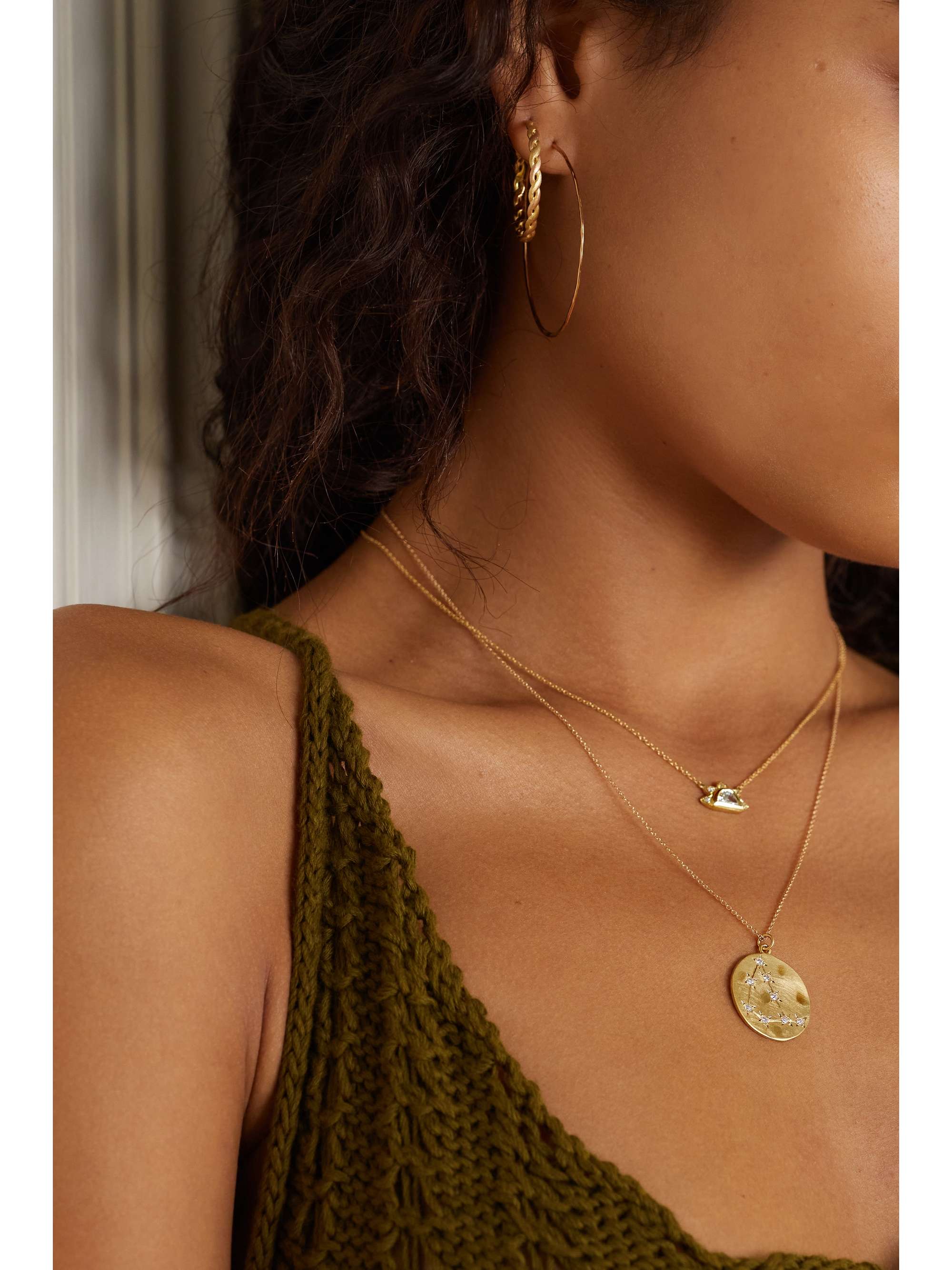 BROOKE GREGSON Zodiac Capricorn 14-karat gold diamond necklace