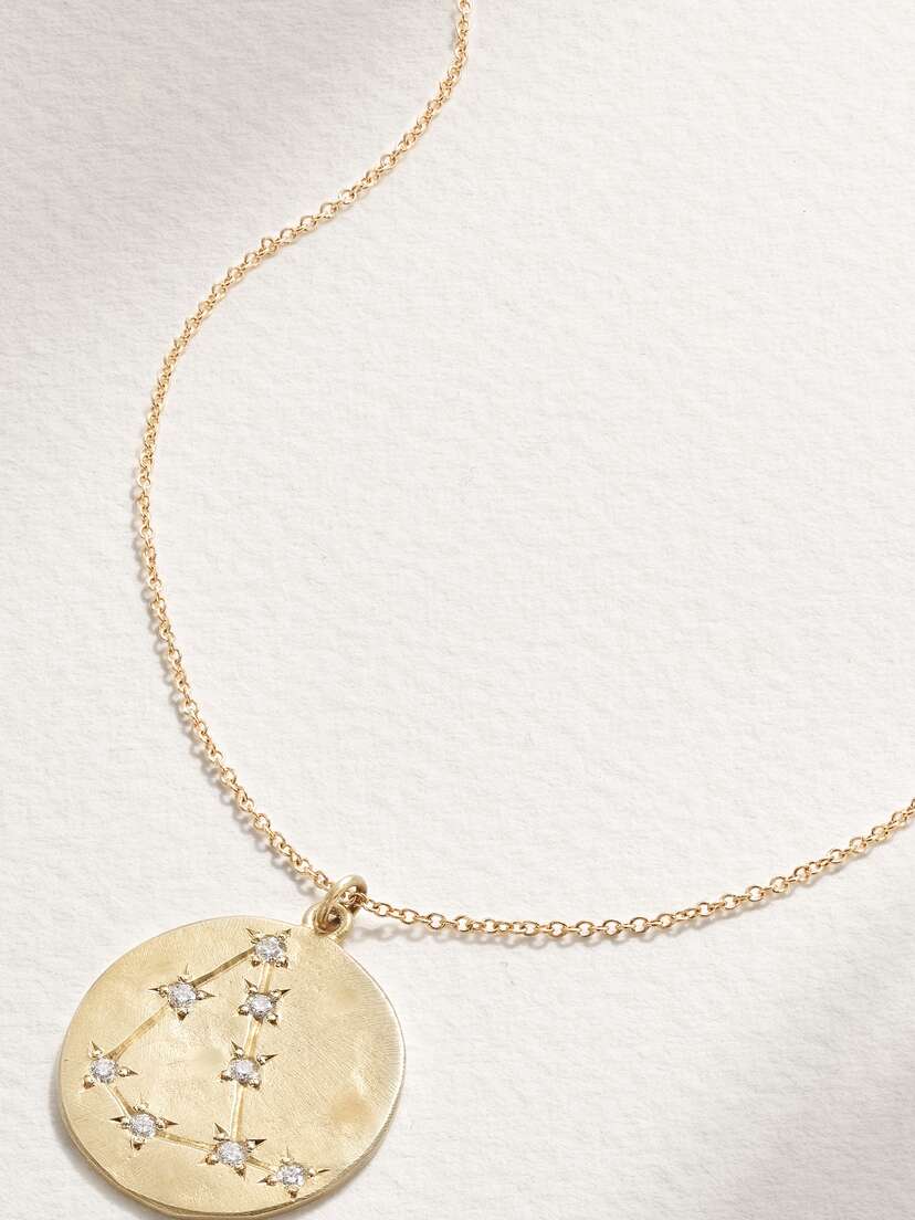 BROOKE GREGSON Zodiac Capricorn 14-karat  Diamond Necklace