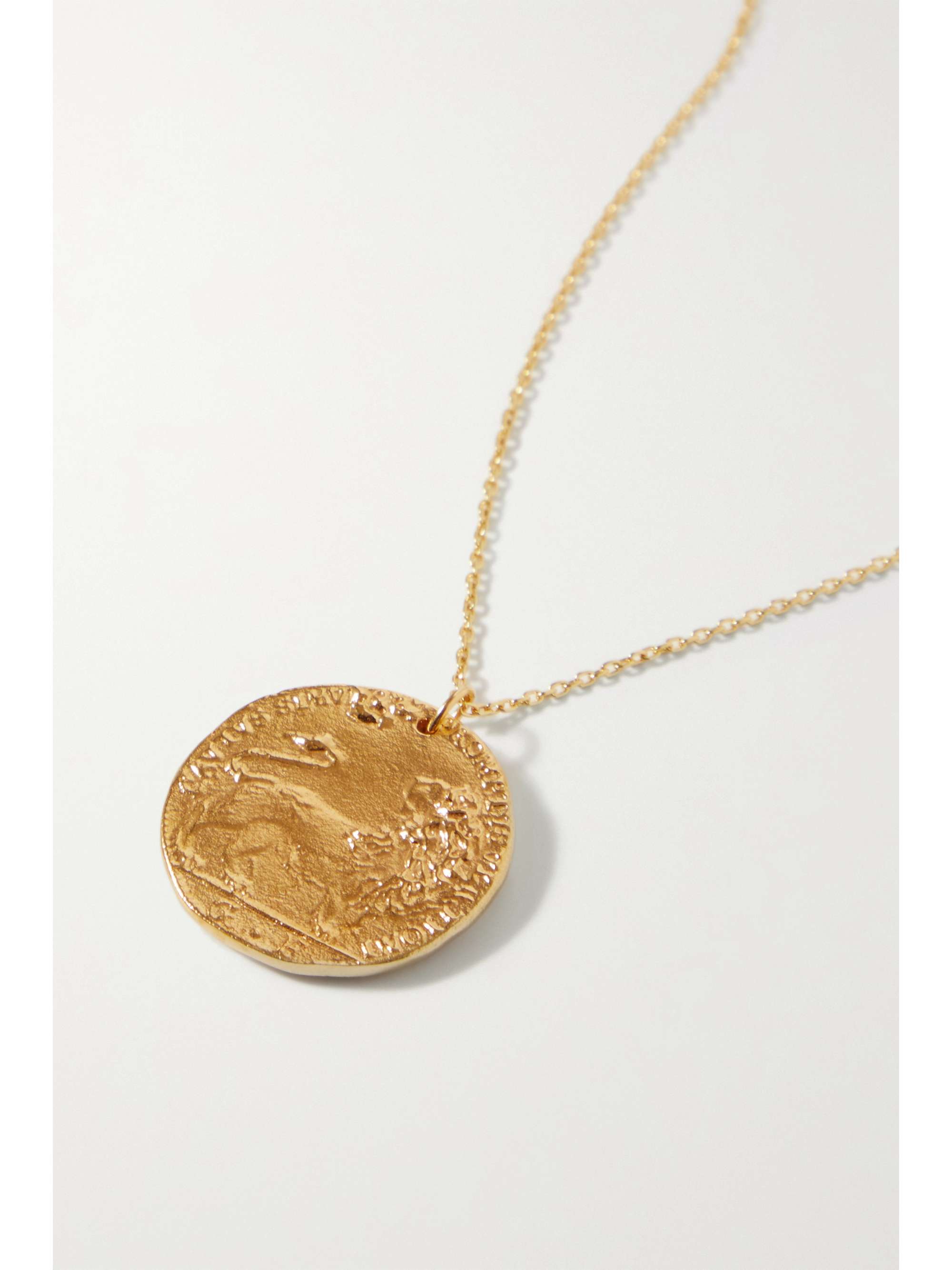 ALIGHIERI Il Leone Medallion gold-plated necklace