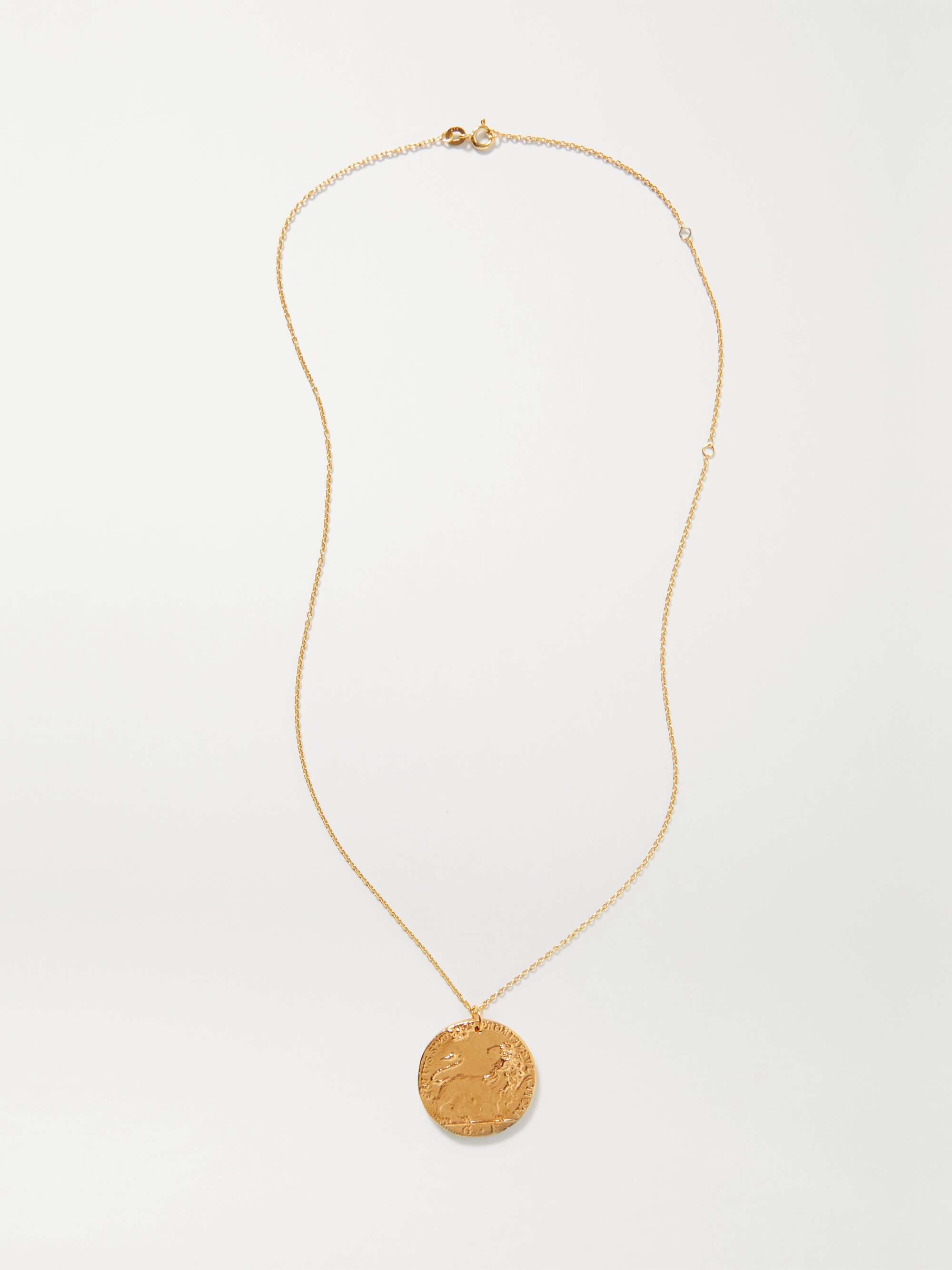 ALIGHIERI Il Leone Medallion gold-plated necklace | NET-A-PORTER